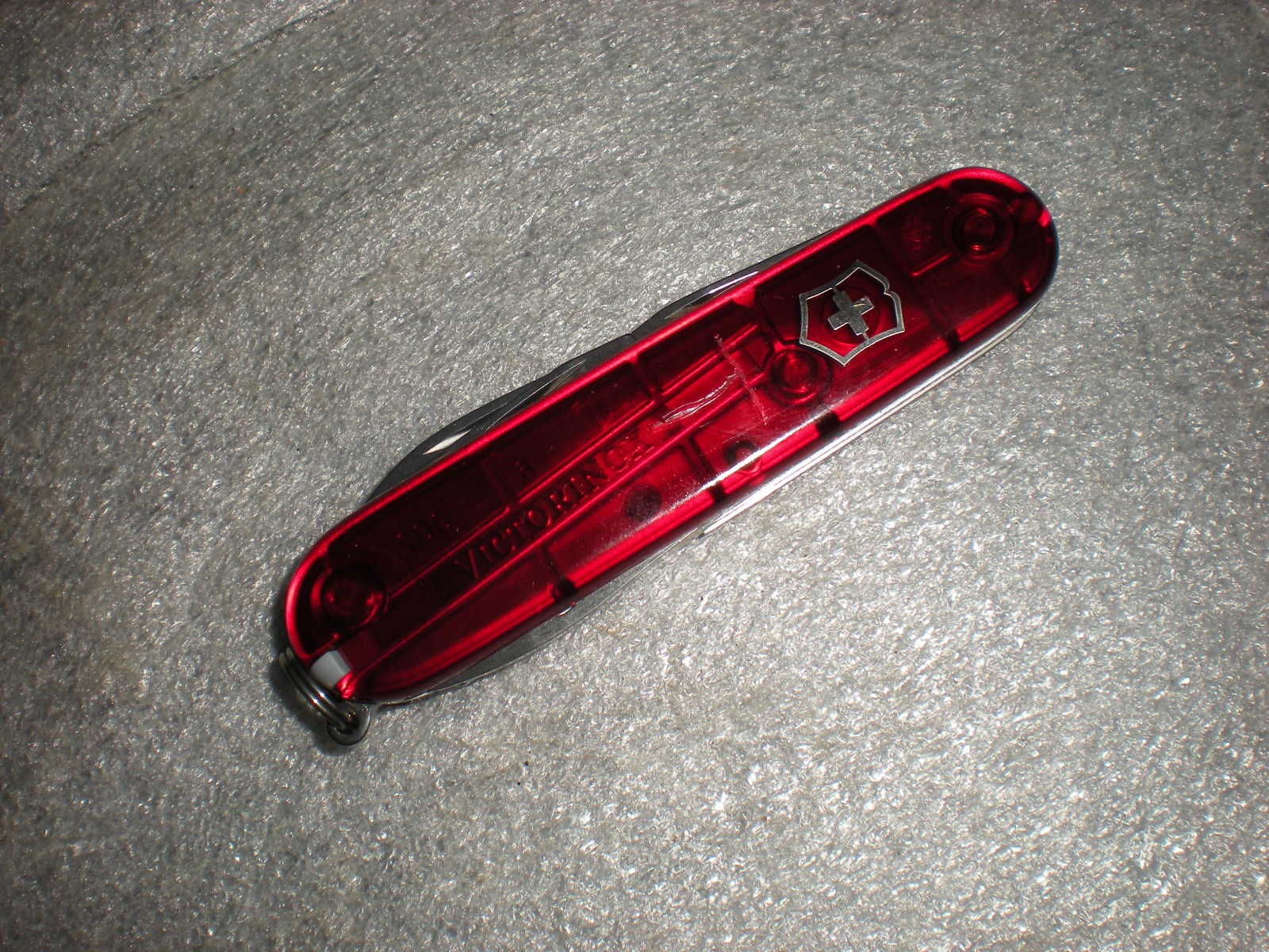 Victorinox Officier Suisse TRANSPARENT Red Swiss Made Army Knife Multi Tool