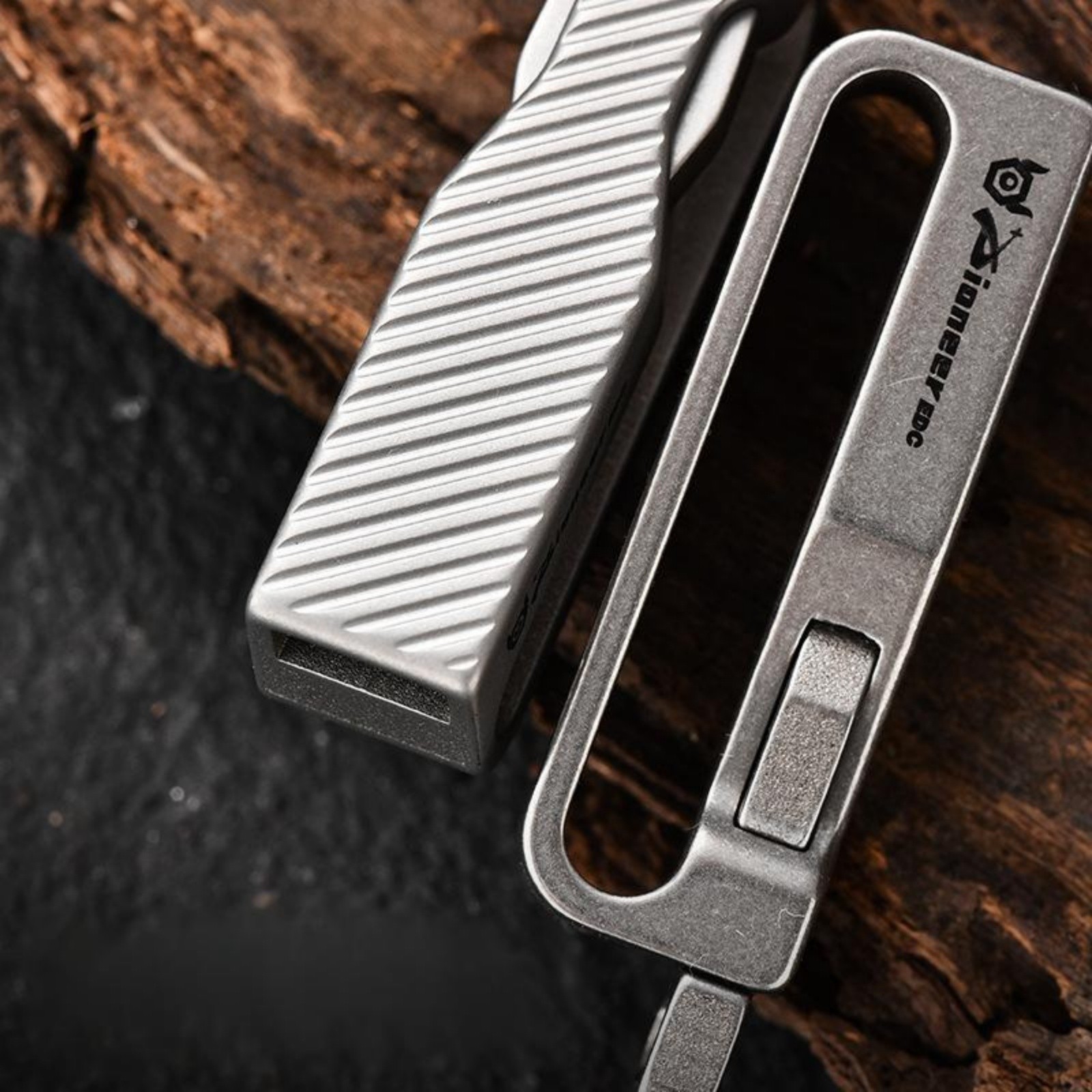 Titanium Alloy Quick Release Belt Clip EDC Waist Keychain Holder Lightweight