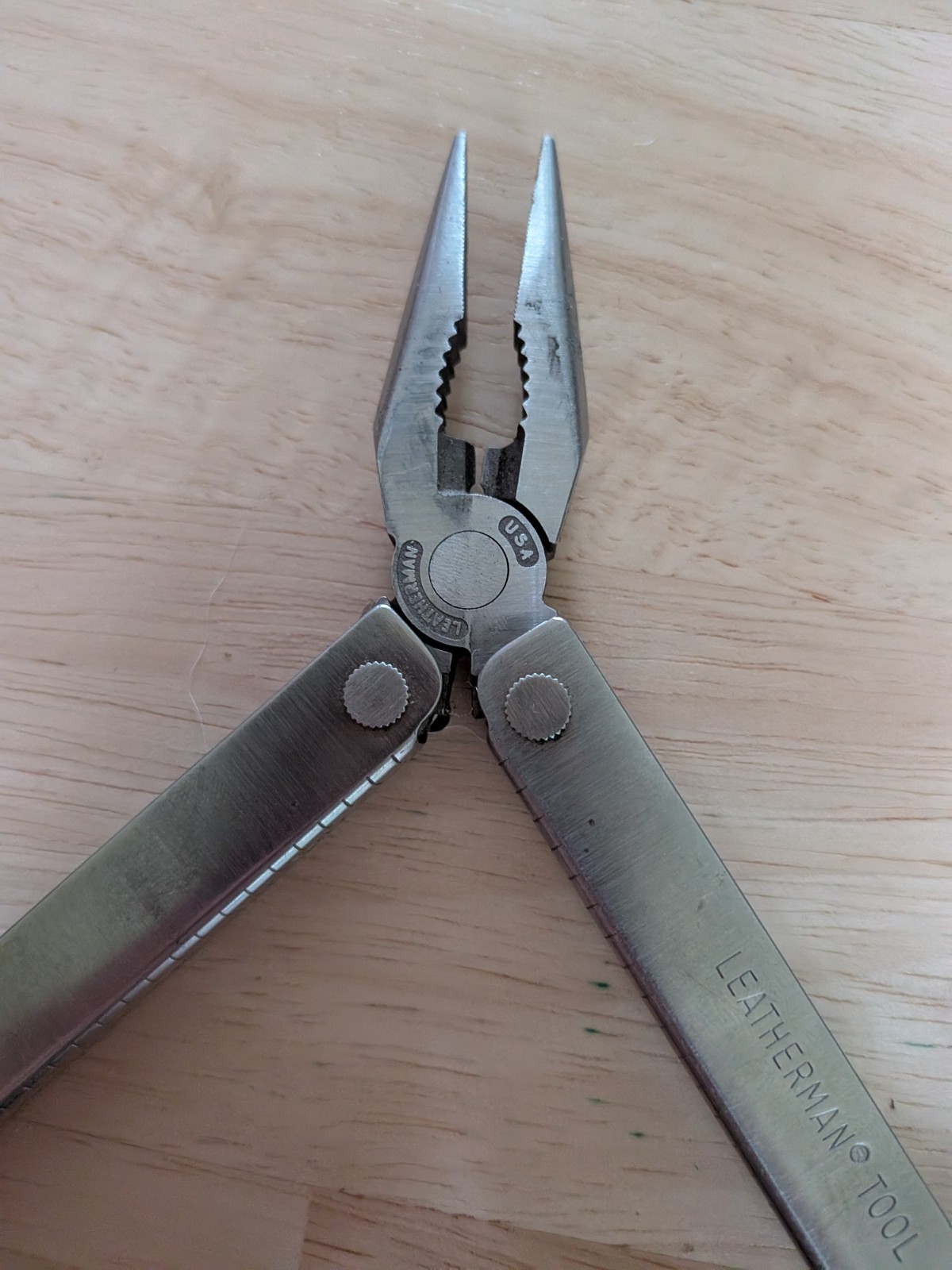 Vintage Leatherman Multi-Tool With Leather Case Made In USA-Grey 1997