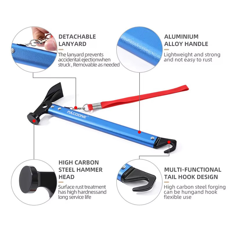 Outdoor Survival Tool Camping Multifunctional Hammer Pocket Multi Tools