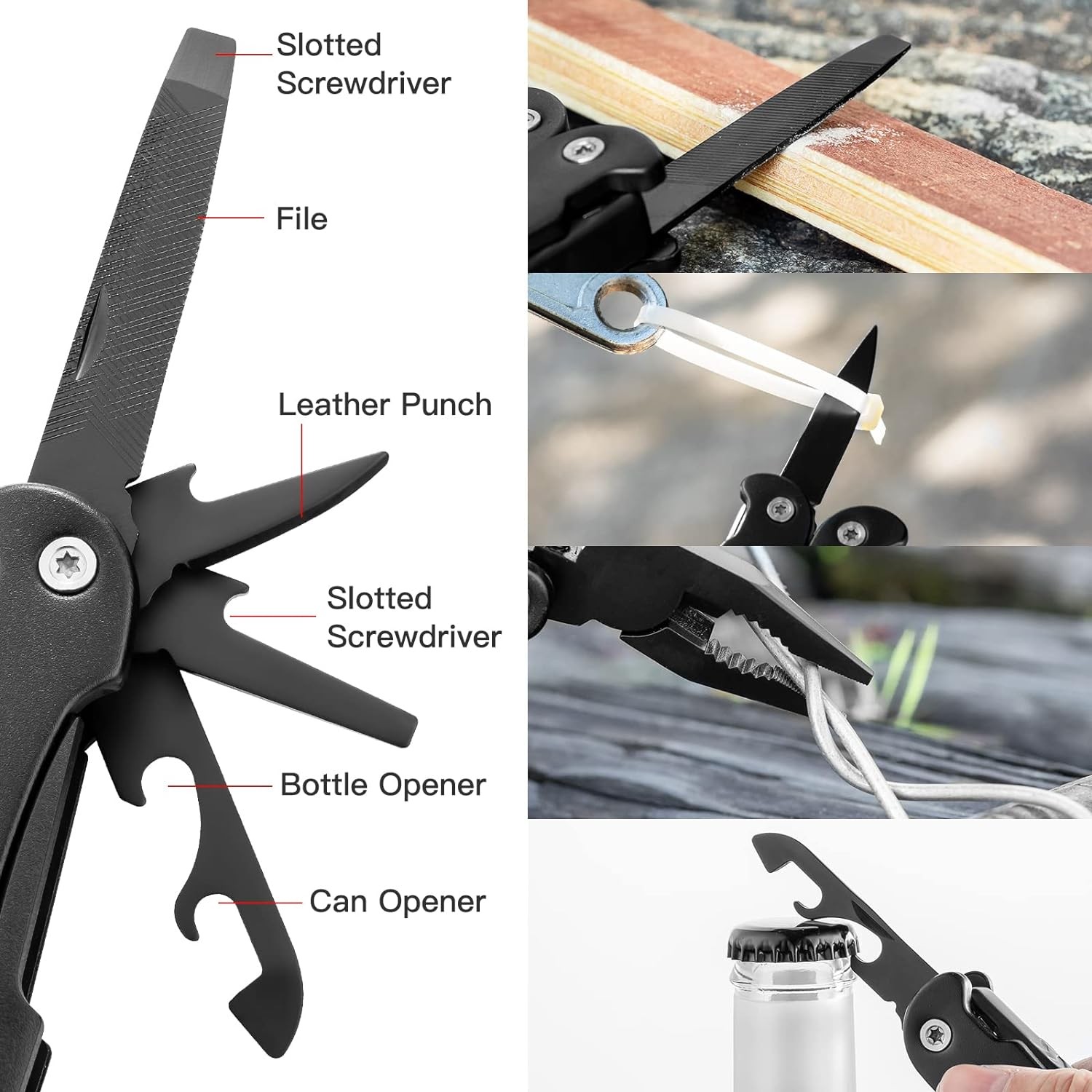 14 IN 1 Multitool Pliers with Pocket Clip, Portable Multi Tool