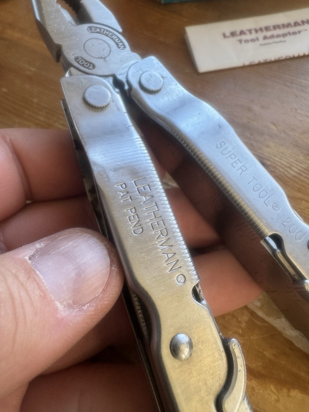 Leatherman Super Tool 200 w/ NOS Tool Adapter, Bits, Holder, Sheath
