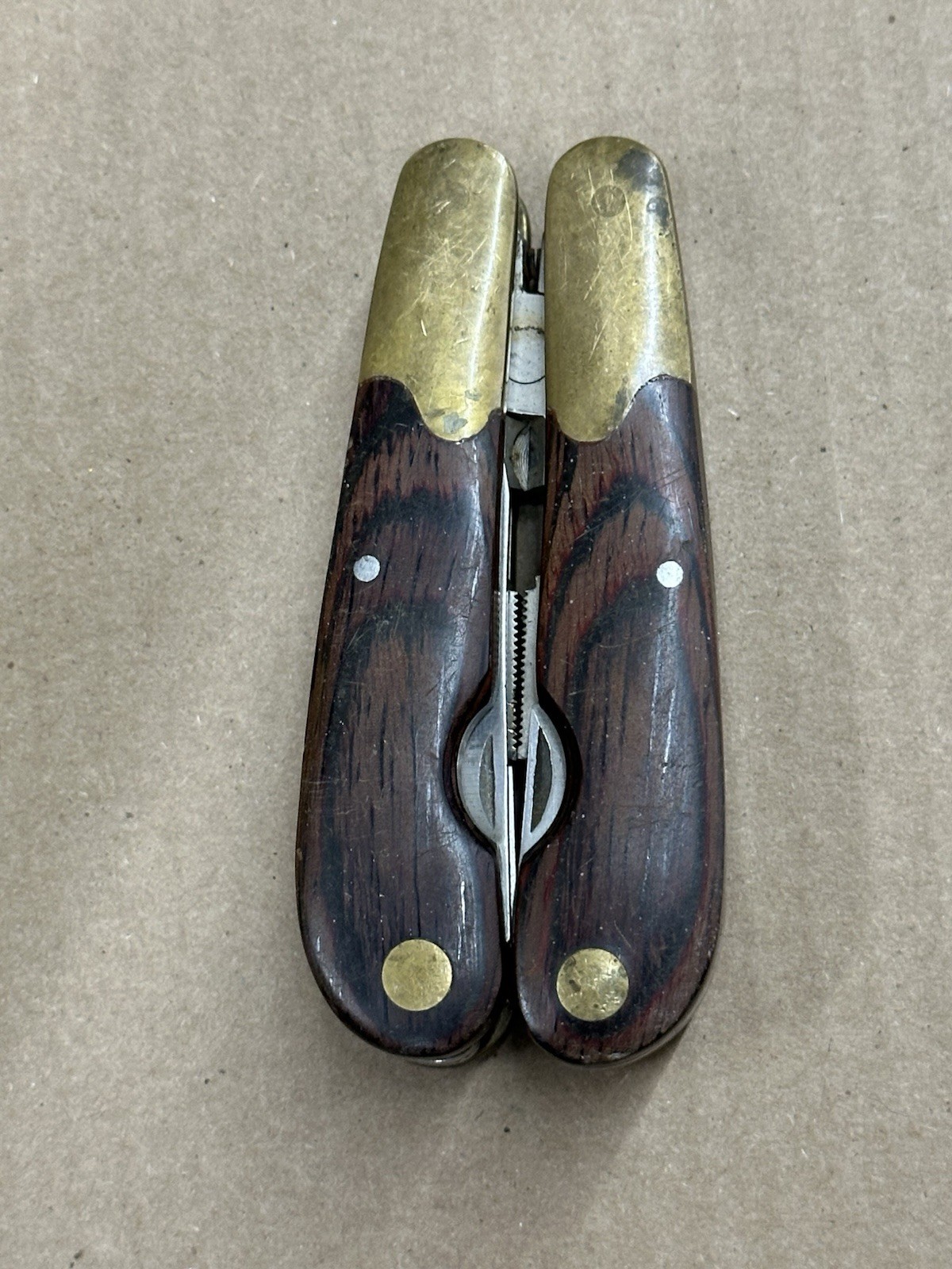HUSKY 25 Years 25th Anniversary Limited Edition Multi-Tool Brass Wood vintage