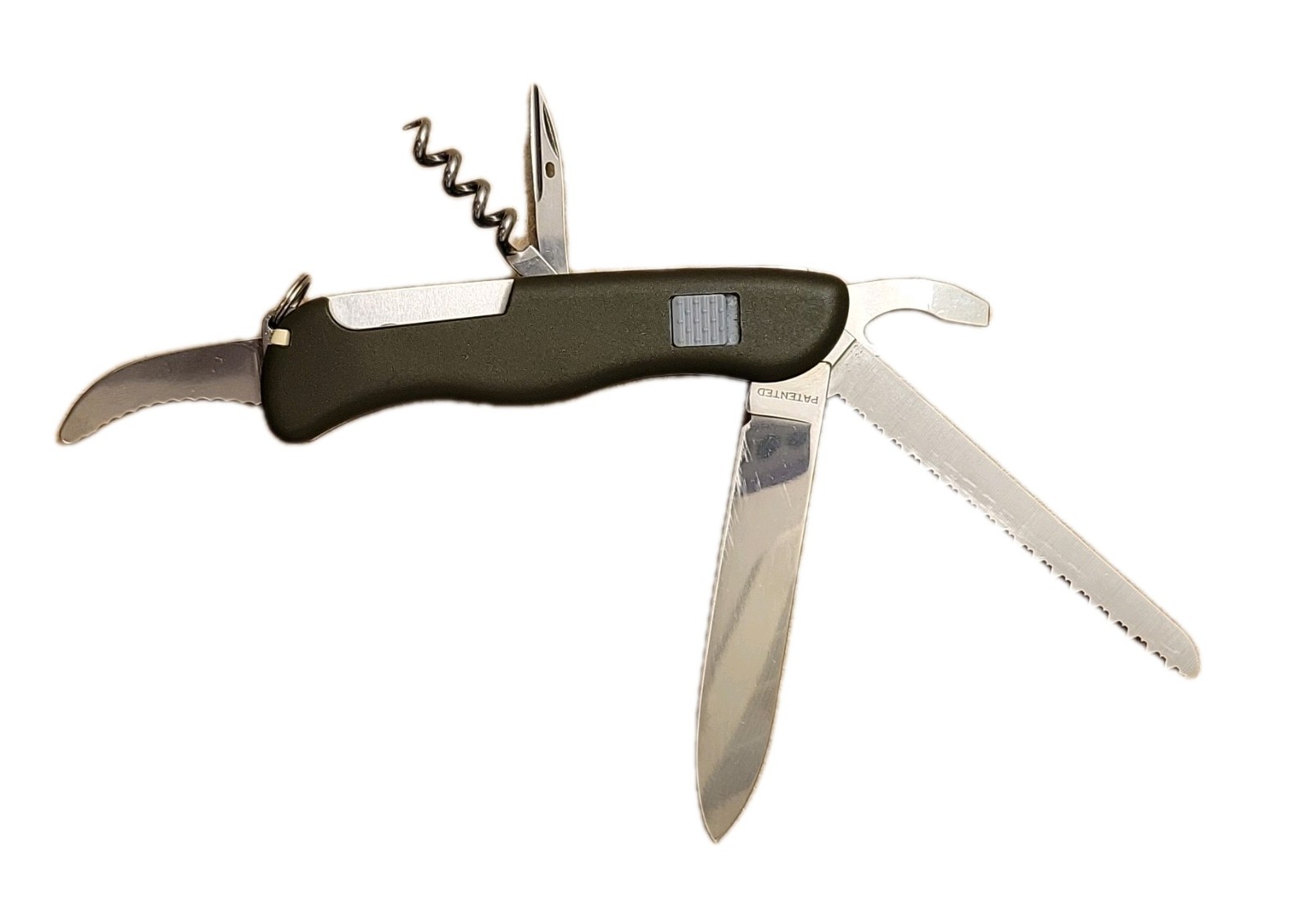 Victorinox Hunter Swiss Army Knife Olive Drab 0.8873.4 W/Sheath Great Condition