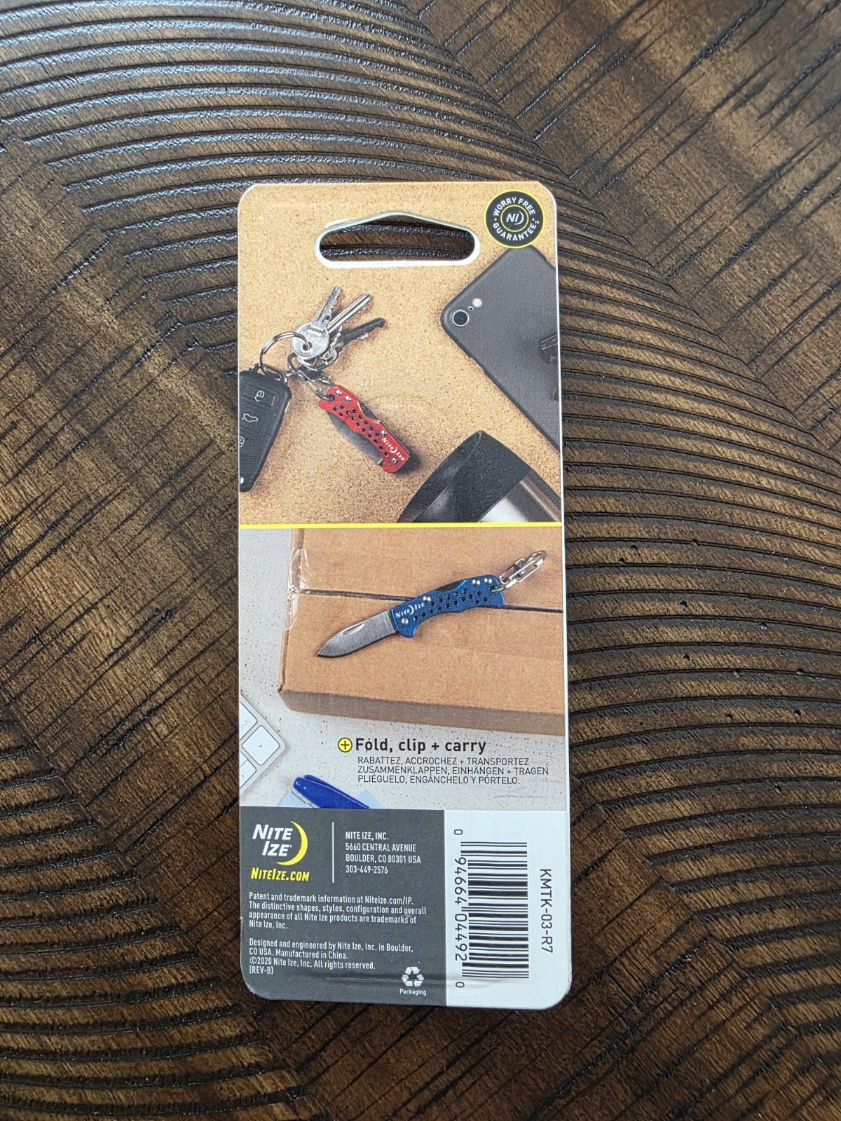 Nite Ize DoohicKey Keychain Knife Carabiner Pocket Sharp KMTK-03-R7 New