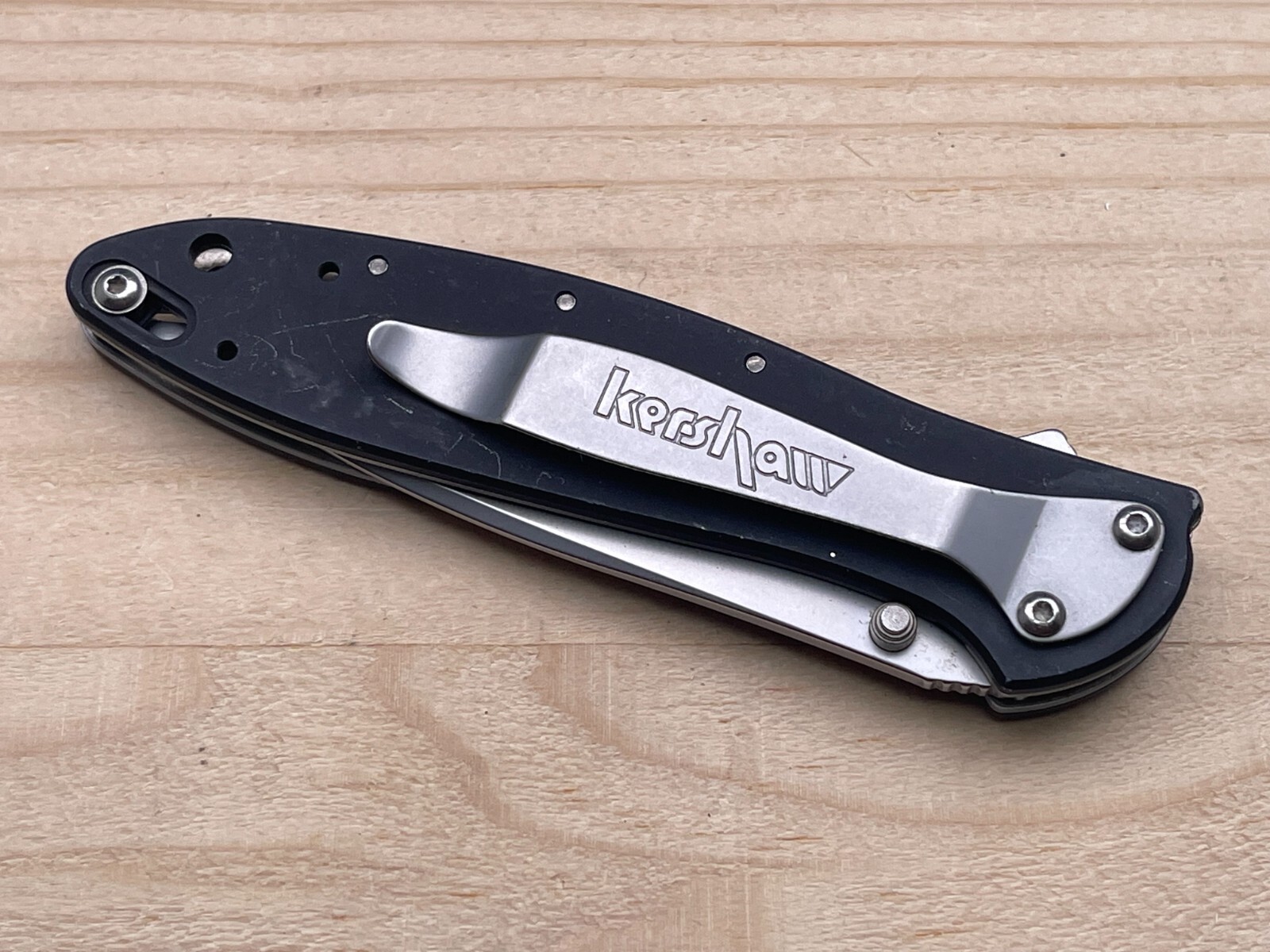 SNAP-ON Kershaw Leek 1660SBKSO – Spider Web 3D Inlay Handle Folding Pocket Knife