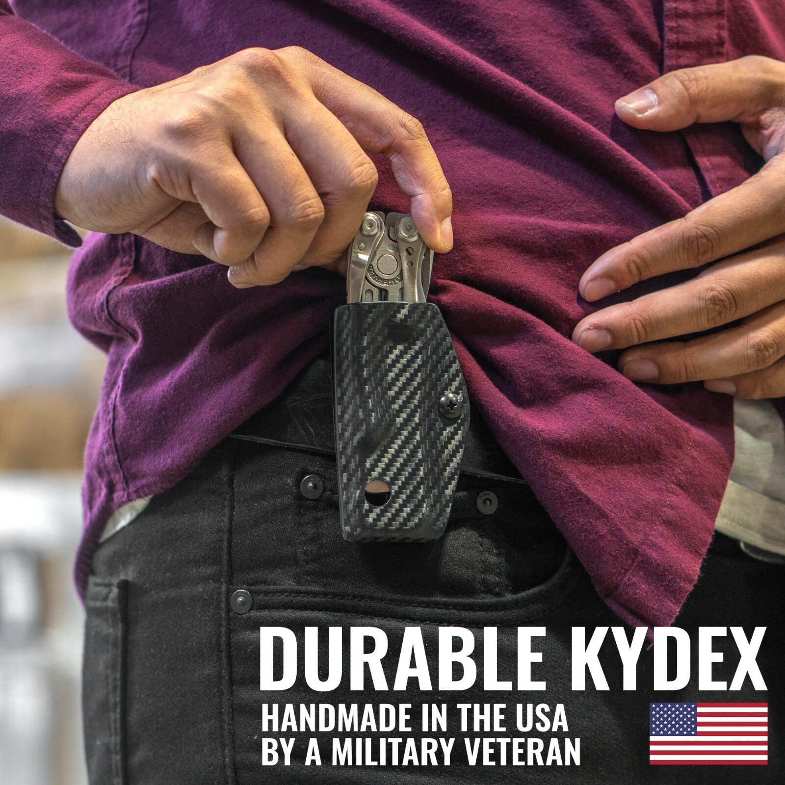 Clip & Carry Kydex Sheath Holder Cover for LEATHERMAN SKELETOOL Multi-Tool Tool