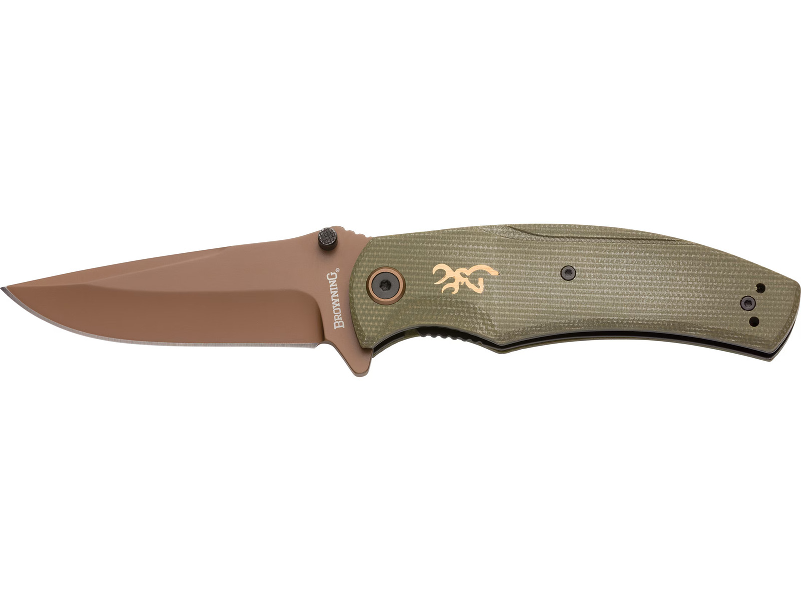 Browning Trailside Assisted Opening Pocket Knife 3.5″ Drop Point D2 Titanium