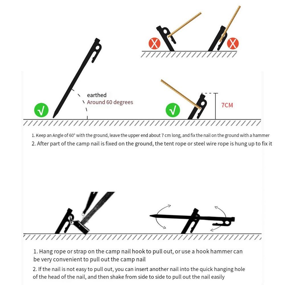 Reliable 30CM Ground Nails with Wear Resistance for Outdoor Activities