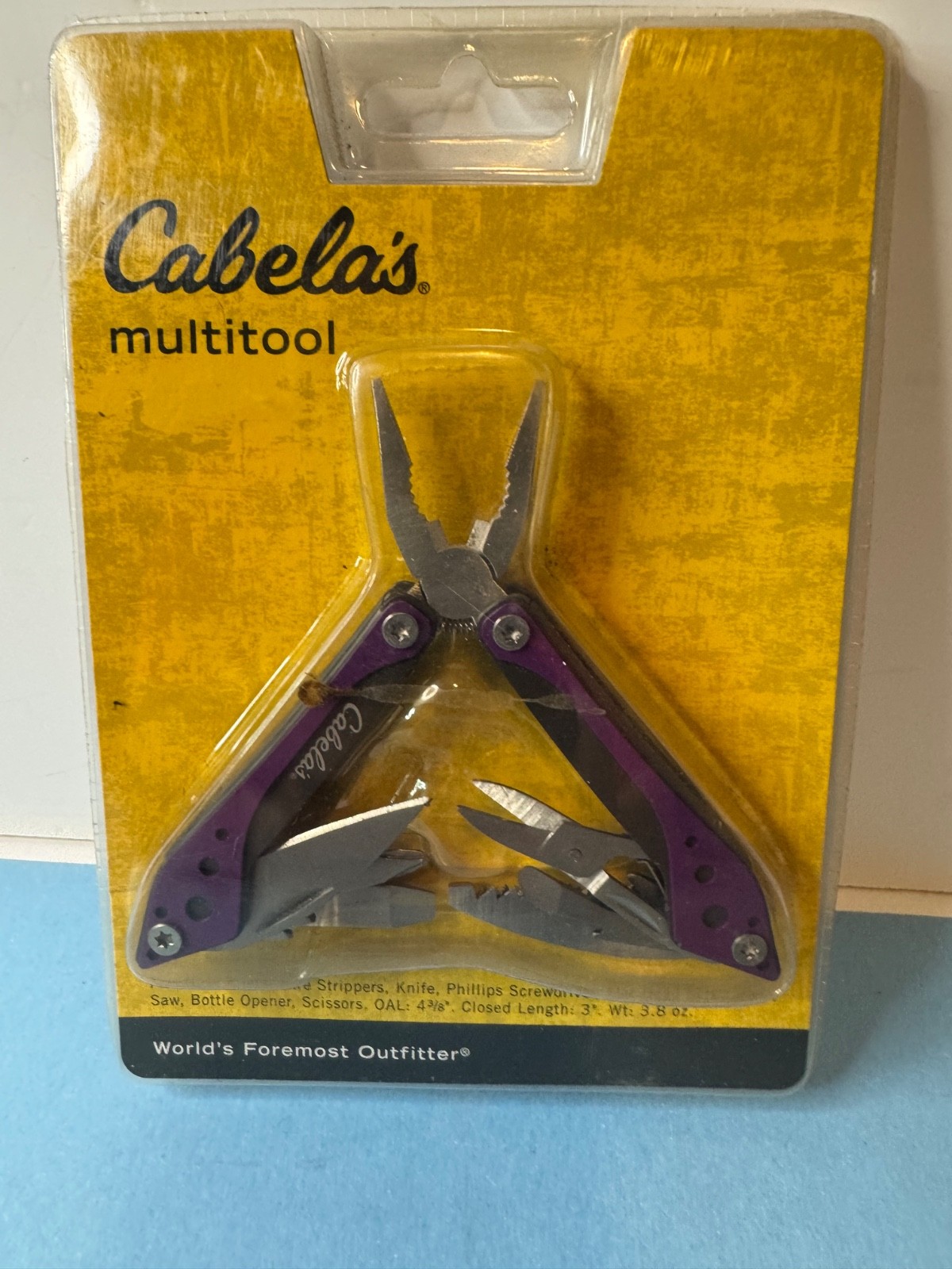 Cabela’s / Multi-Tool / Purple / 3” Closed / 3.875” Overall / 3.8 Oz