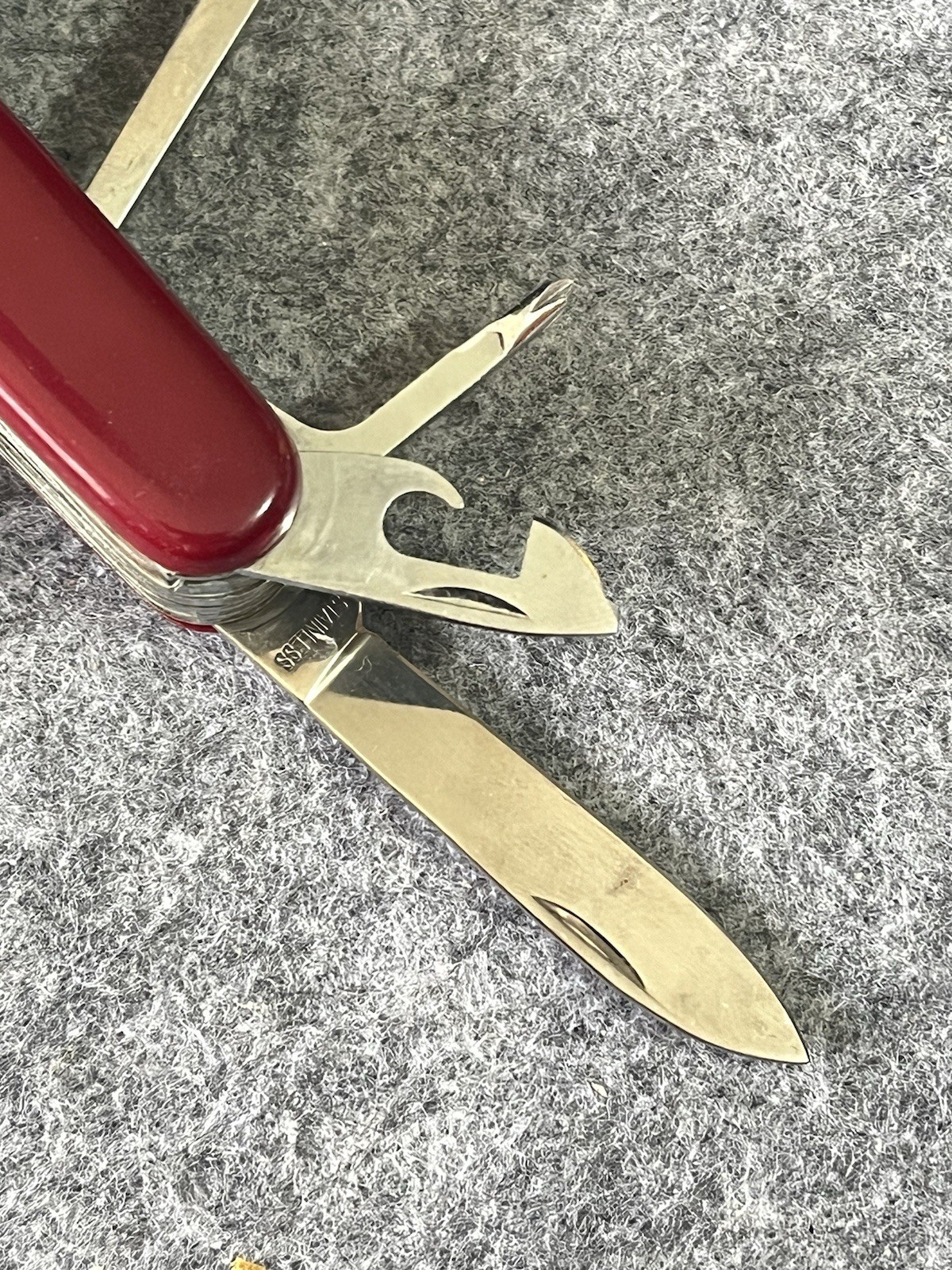Vtg Stainless Steel Pocket Survival 16 Multi-Tool Camping Hiking