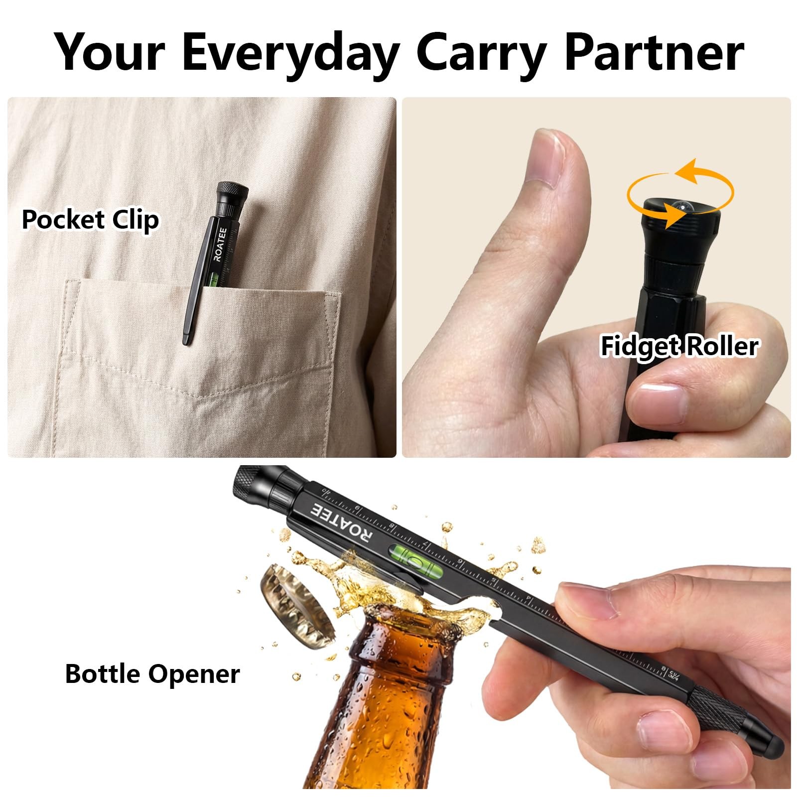 Fathers Day Men Multi Tool Pen 12 in 1 Cool Stuff Gadgets Gift for Husband Da…