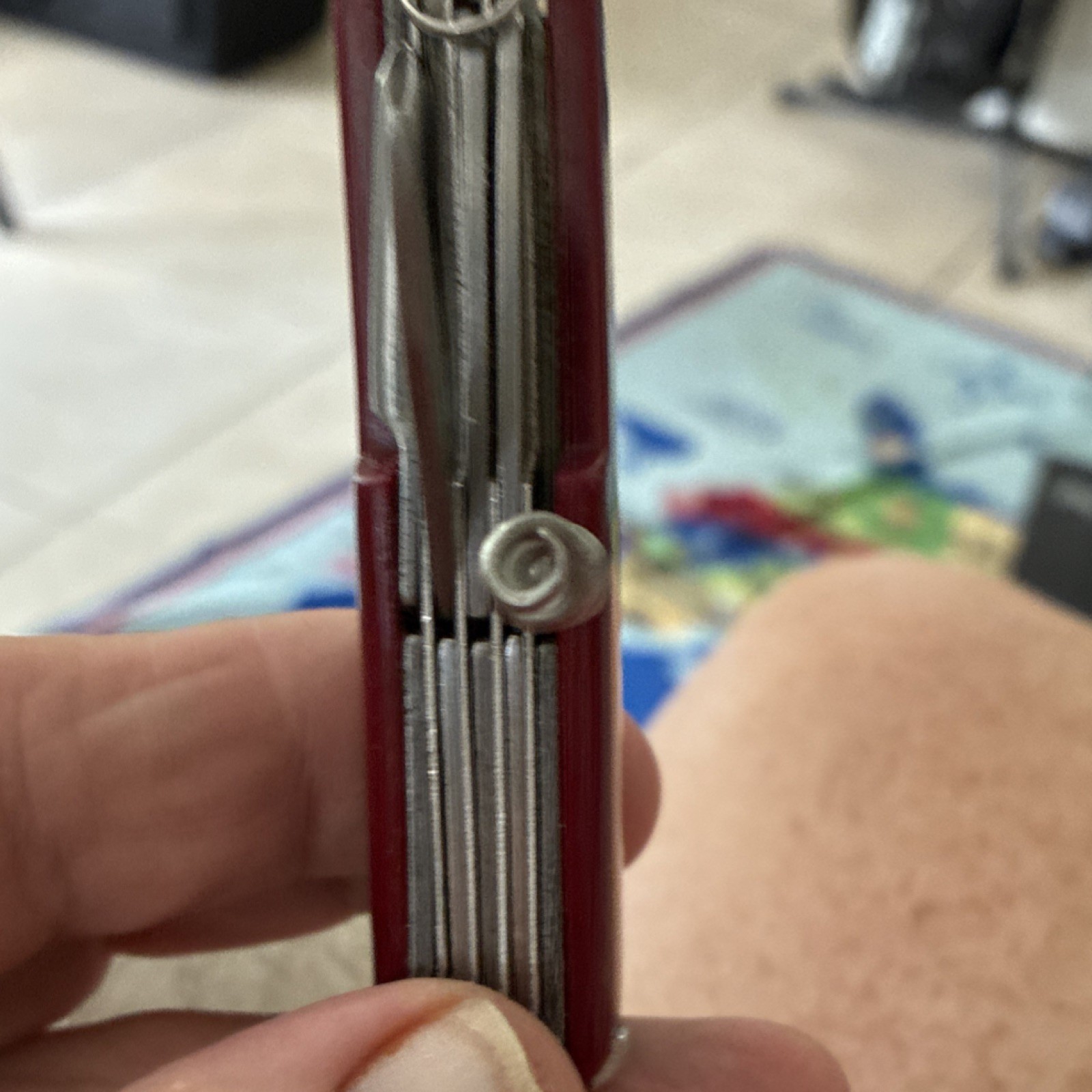 Red 5-Tool Multi-Tool Pocket Knife 1.5in SS Blade Corkscrew Can Opener