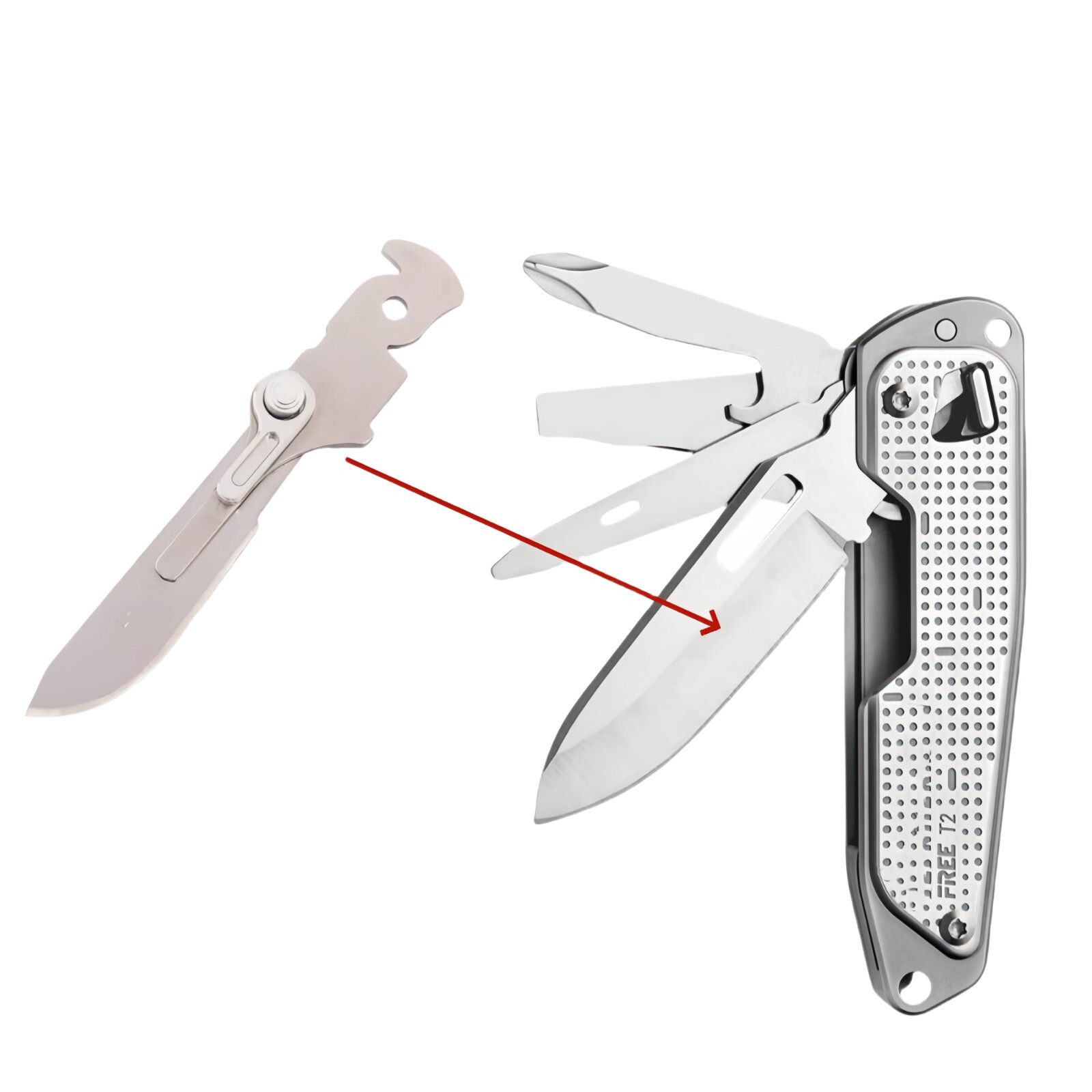 Scalpel Handle with Thumb Grip Fits Surgical Blade #22 for Leatherman T2 T4