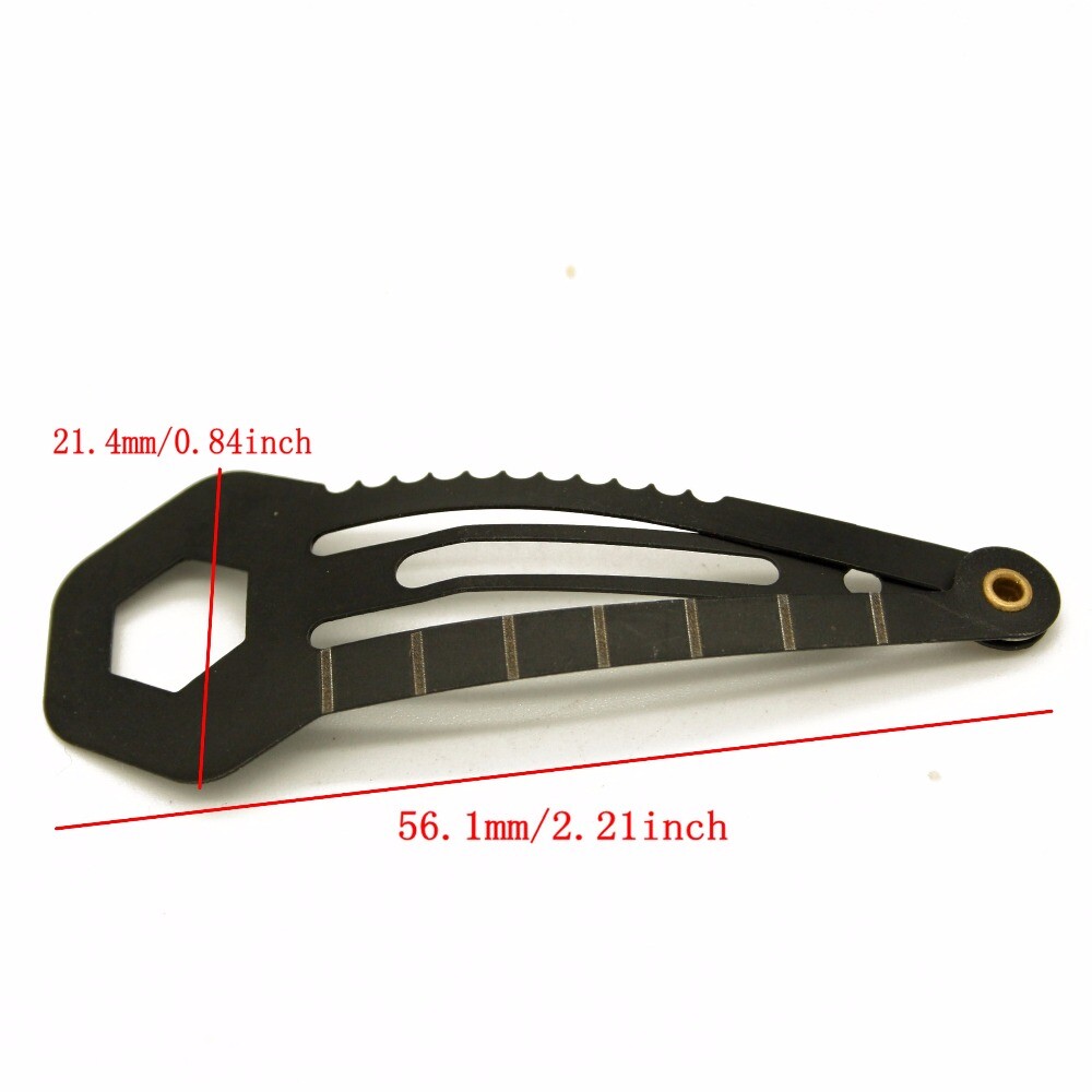 Military Army Survival Escape Multifunction Tool Knife Spy Hair Clip Pin Wrench