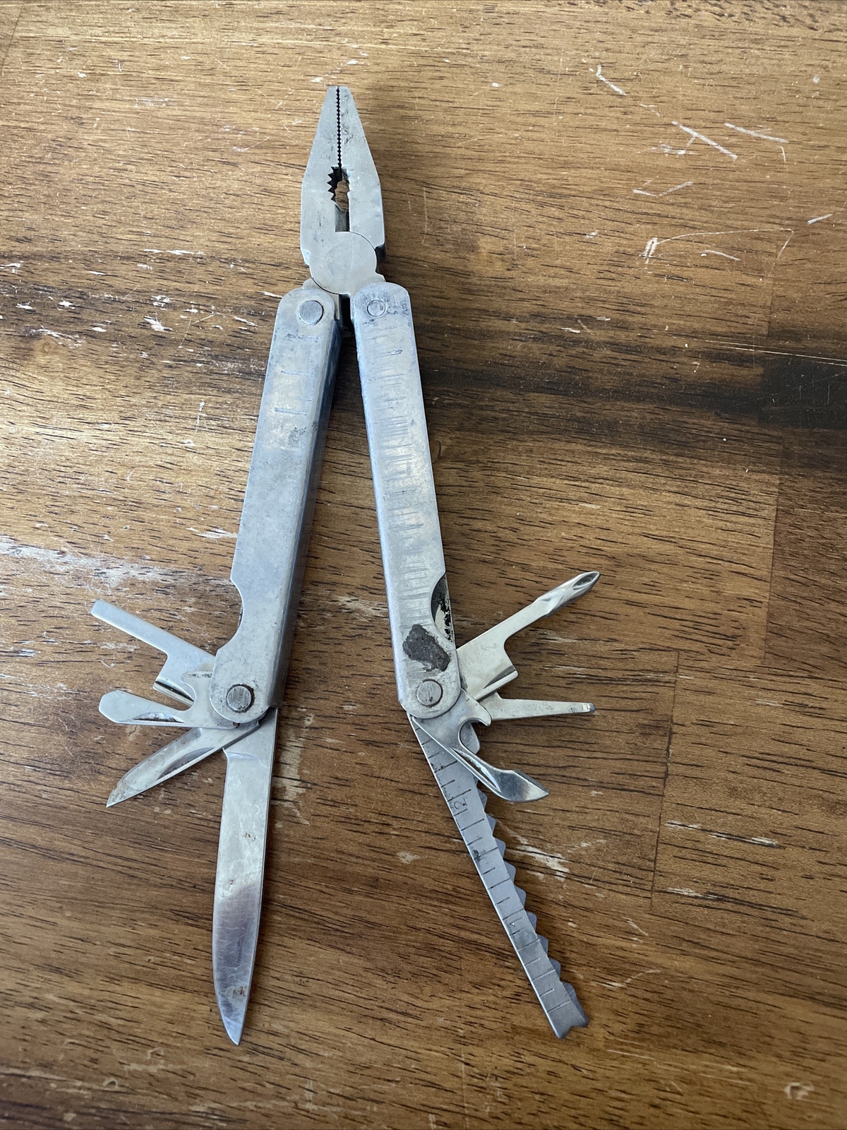 Vintage Stainless Steel Leatherman Dupe Multi-Tool, No Sheath – Silver