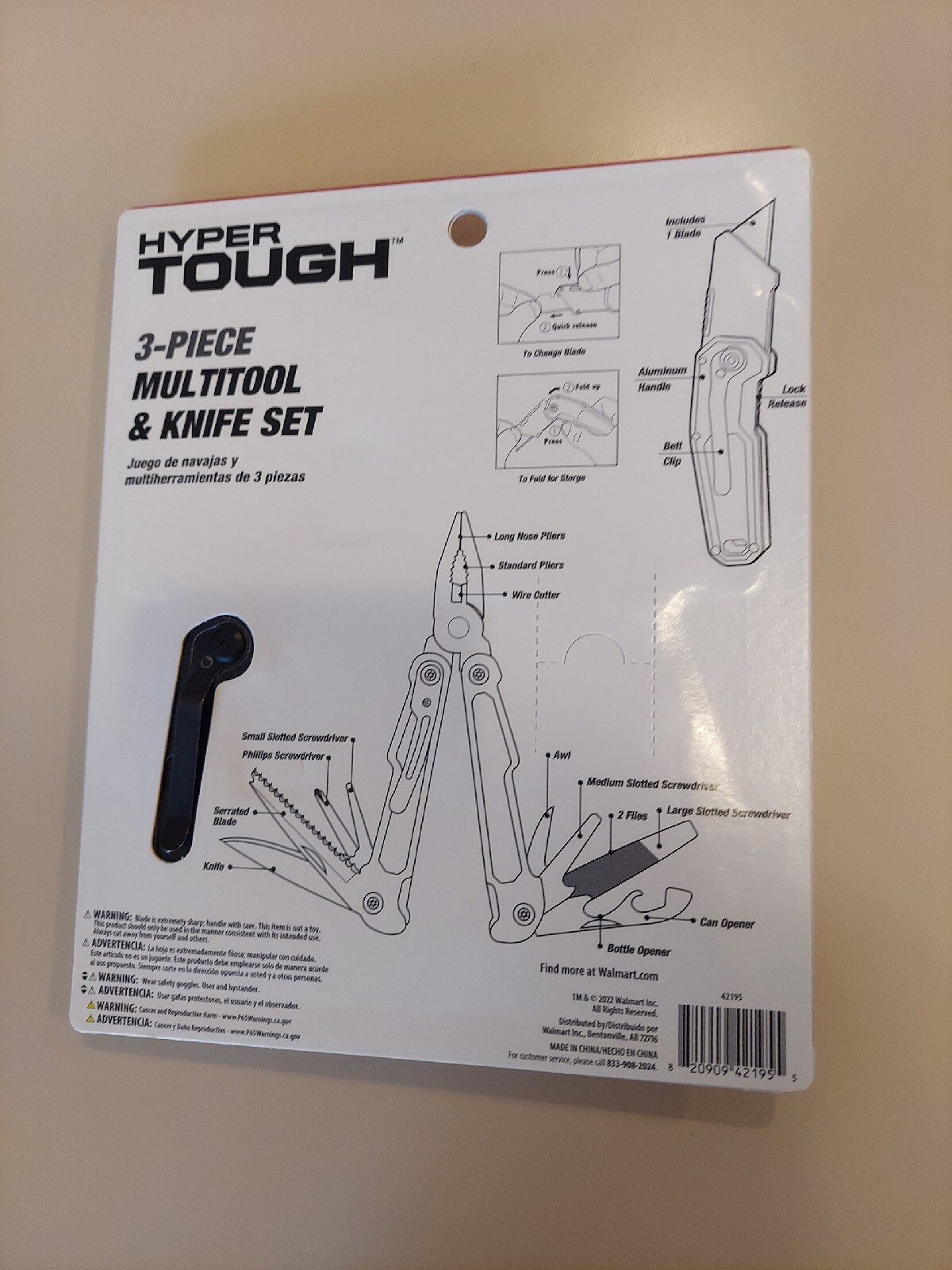 Multi Tool Hyper Tough 3 Piece Multi Tool & Knife Set w/Bottle opener Brand new