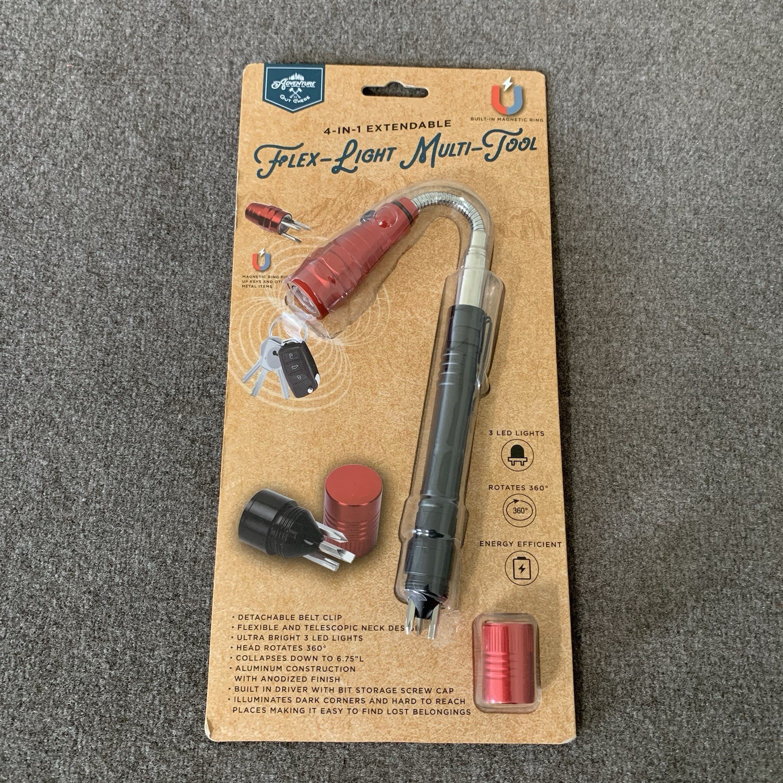 Adventure Men’s Four-in-One Extendable Flexi-Light & Multi-Tool