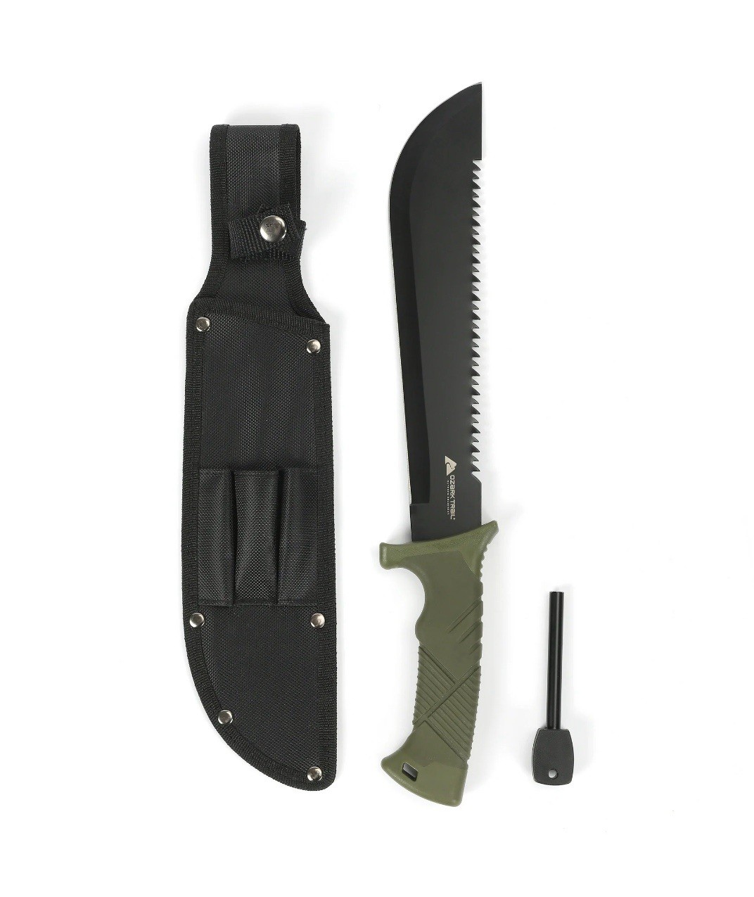 🔥NEW SEALED🔥 Ozark Trail 10″ Machete with Saw Teeth, Fire Starter, Model 5031