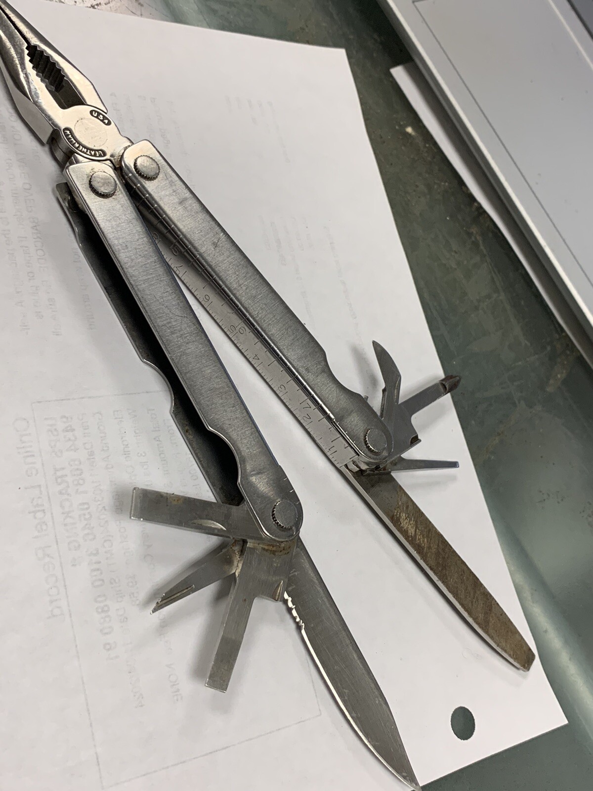 Vintage Leatherman Tool Multi-Tool Stainless Steel Knife Pliers Plus More