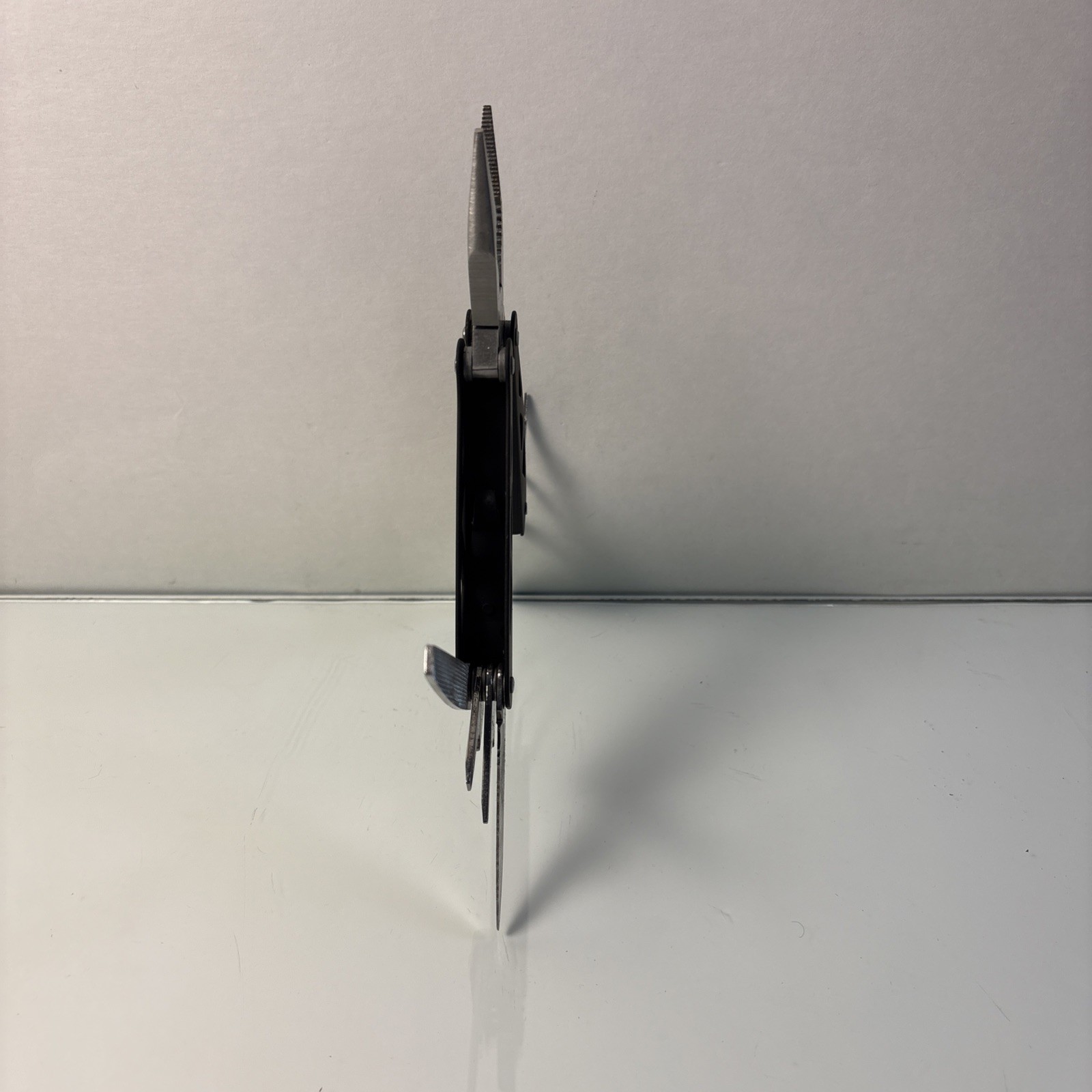 Black Skeleton Handle Multitool Pliers Pocket Knife Folding Tool Set EDC