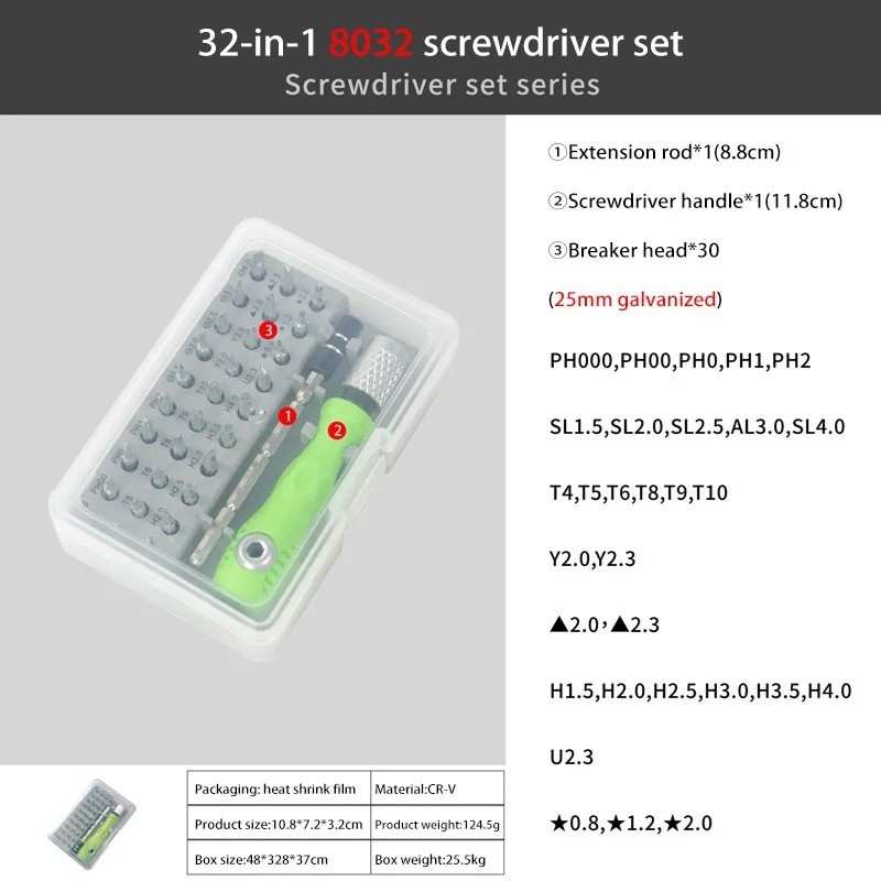 32 in 1 Screwdriver Set Cool Gadgets Stocking Stuffers Christmas Gifts For Dad G