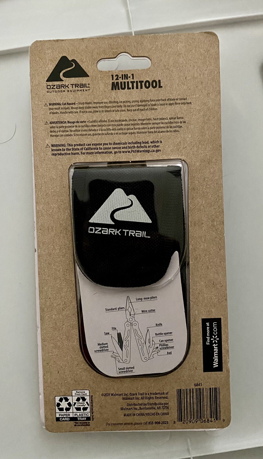 Ozark Trail 12-In-1 Multi-Tool with Sheath Hiking Outdoors Pocket Knife Camping
