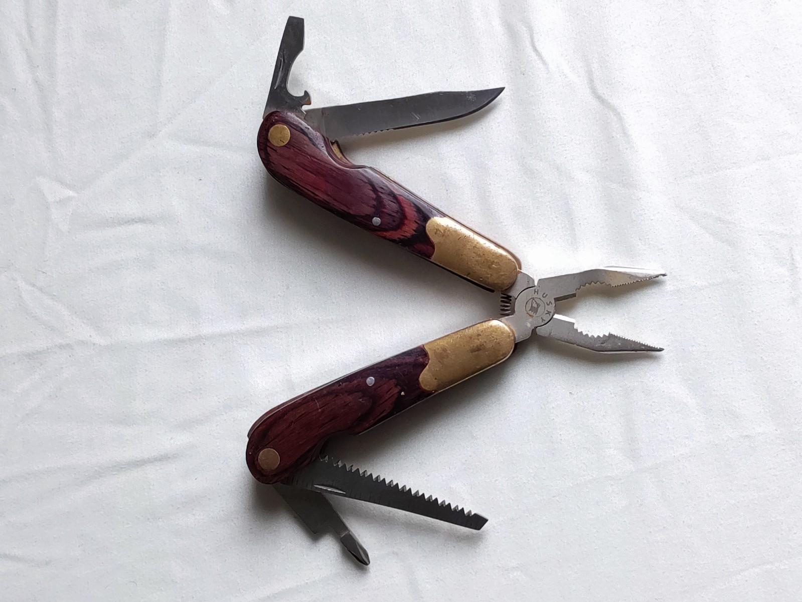 HUSKY 25 Years 25th Anniversary Limited Edition Multi-Tool Brass Wood Vtg USA
