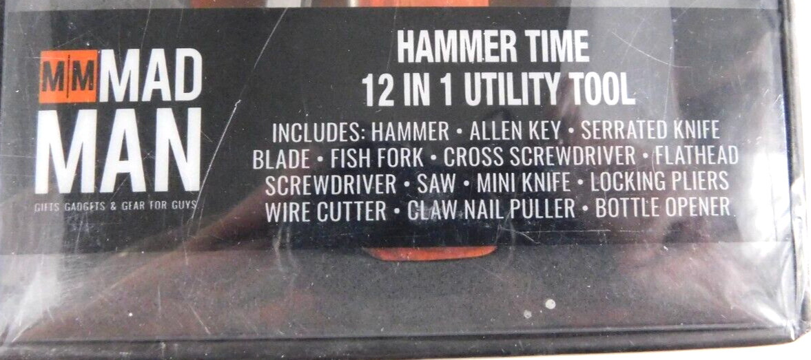NEW SEALED MM Mad Man Hammer Time 12 in 1 Multi-Tool Car Truck Camping Backpack