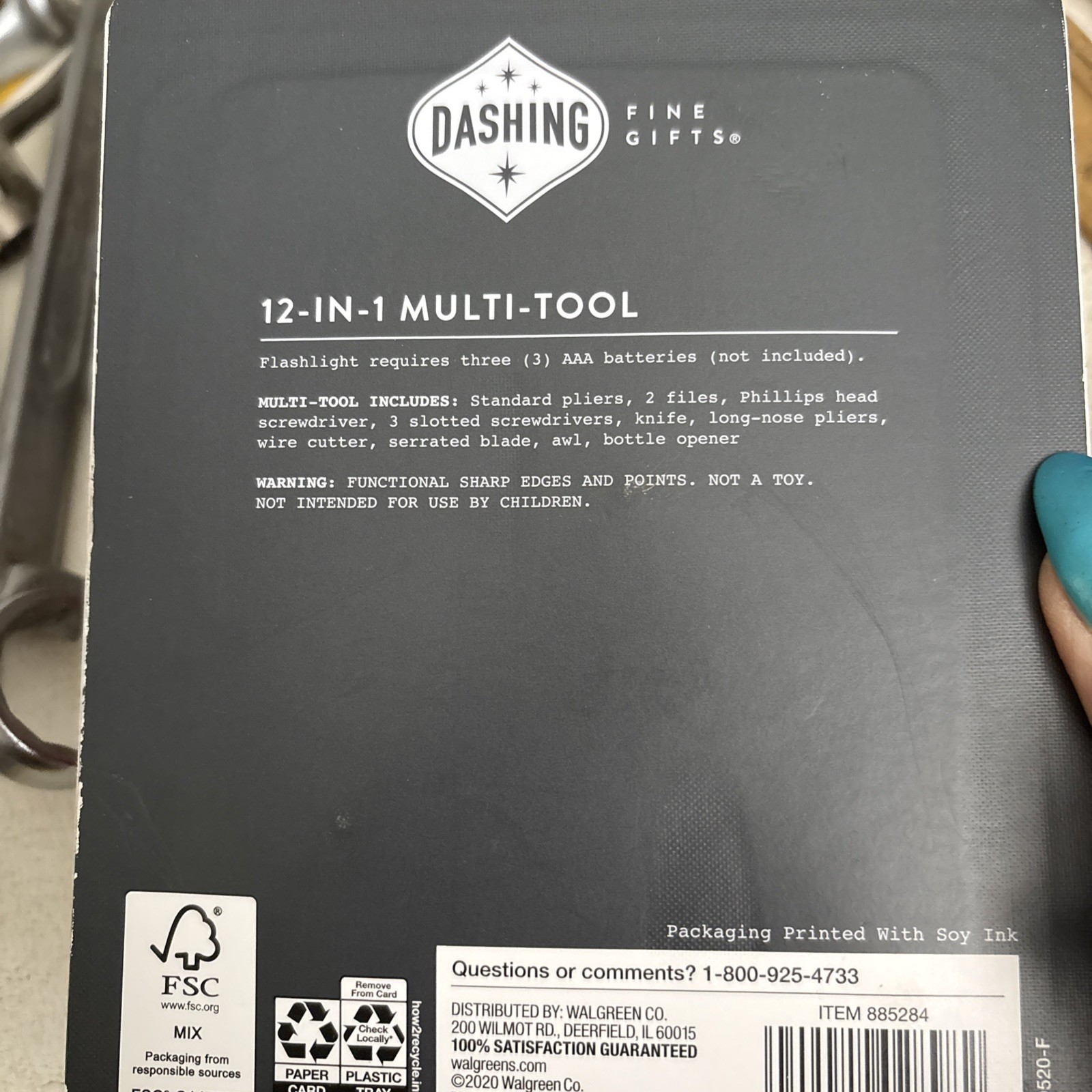Dashing 12 In 1 Multi Tool With Red Flashlight