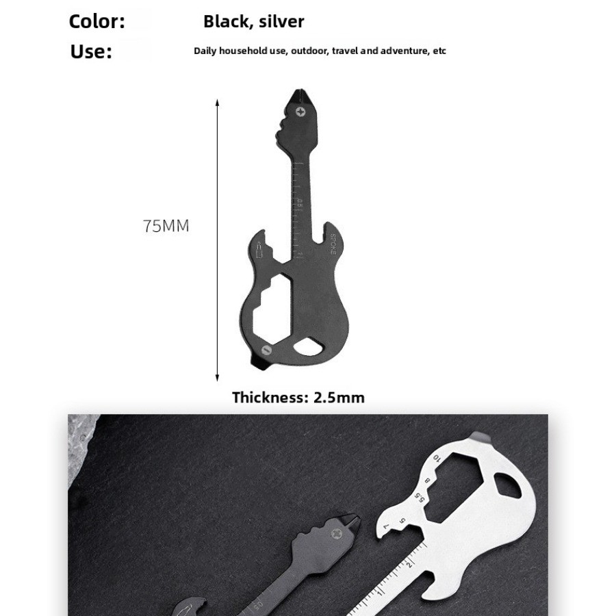 Outdoor Camping Gift EDC Tool Card Multifunctional Keychain Pocket Gadget