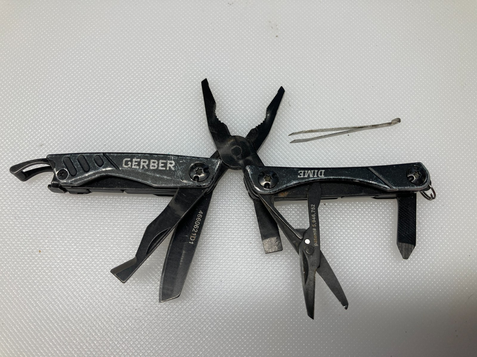 Gerber Dime Mini Multi-Tool, Knife, Pliers, Scissors, Black