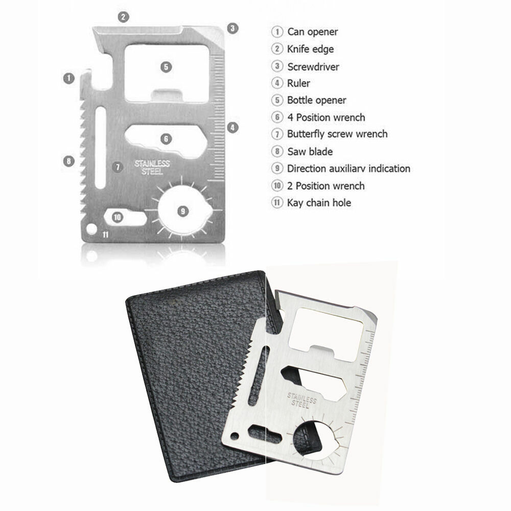 Camping Survival Pocket Multi Tools Kit Outdoor Sports Camping Hiking Hunting