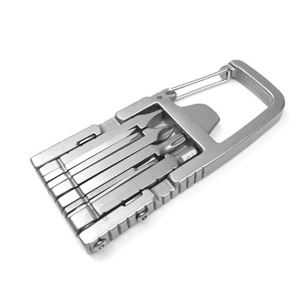 Keychain Multitool Screwdriver Bit Foldable Bike Repairs Tool Stainless V3Y1
