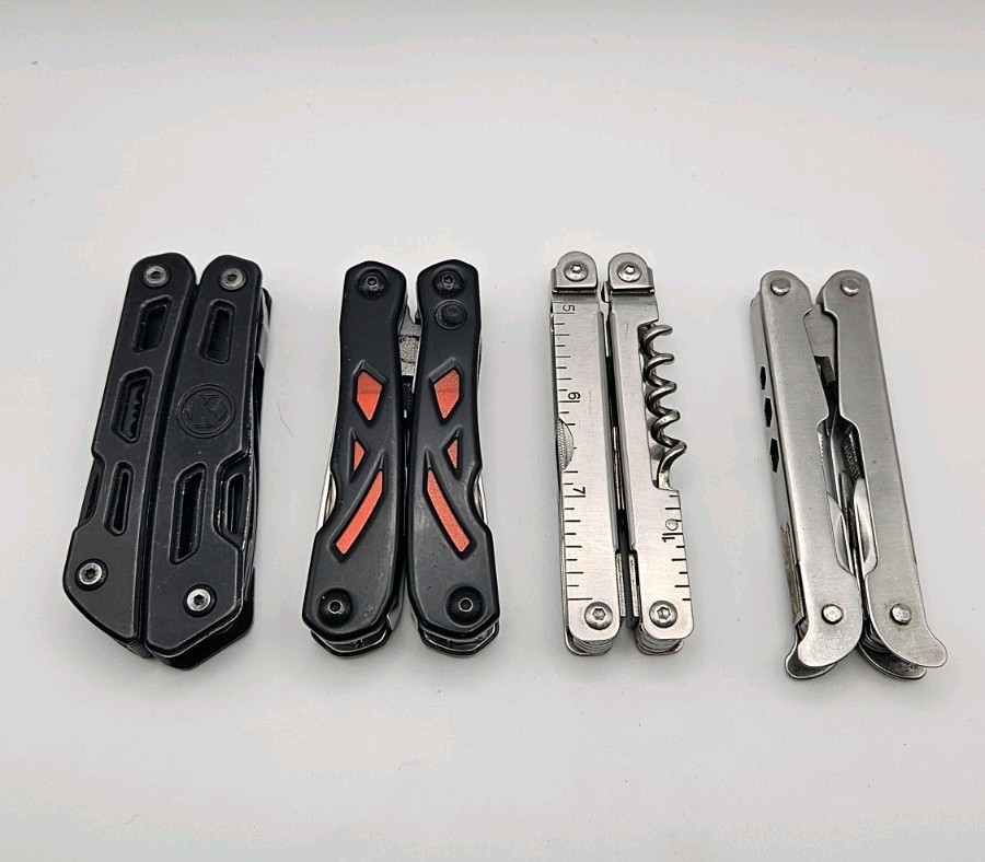 Misc Lot Of 4 Multi- Tools KOBALT YUKON STAINLESS STEEL CHINA Good Condition Lot
