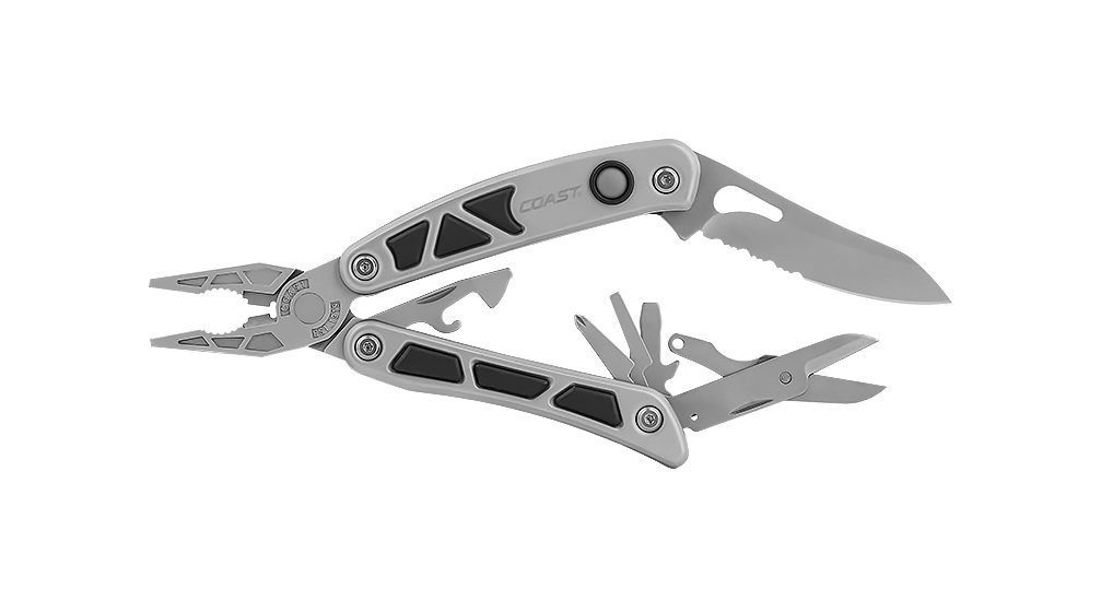 Coast LED150 Multi-Tool Pliers w/ 2 LEDs, 13 Tools, Stainless Steel