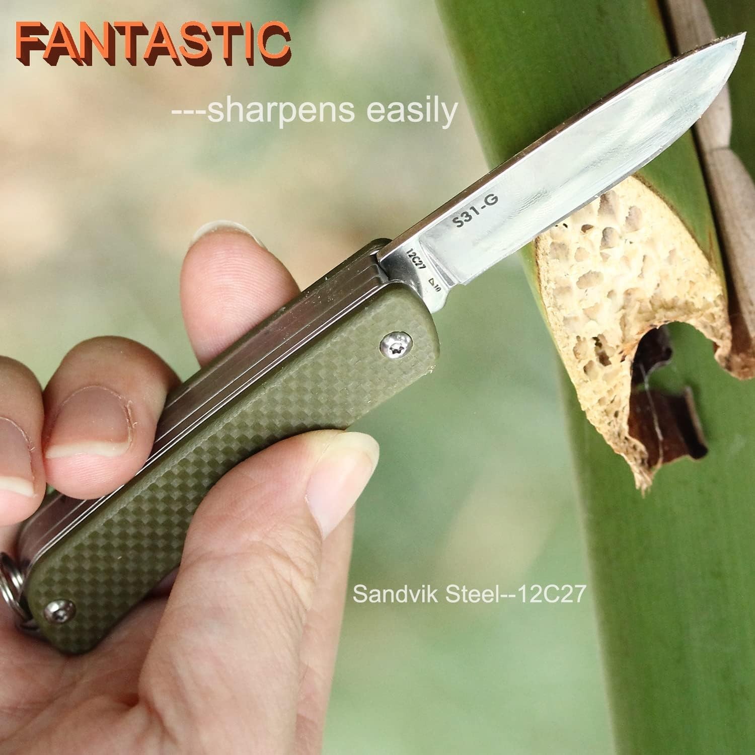 Portable Pocket Knife with 6 Functions Including Scissors and Screwdriver