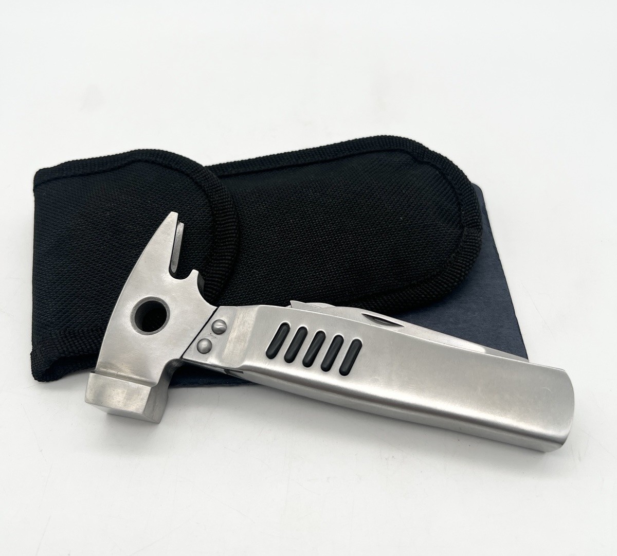 Stainless Steel Hatchet Multi Tool Axe Hammer Knife Saw Wrench Nylon Sheath