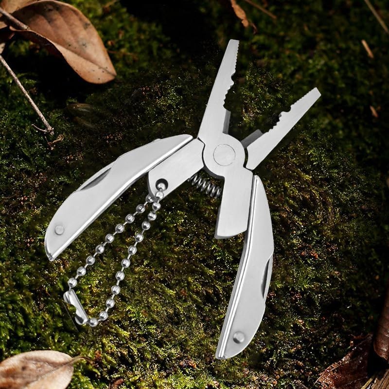 Pocket Multi Tool Pliers Mini Folding Key Chain Fishing Camping Small Pliers Lot