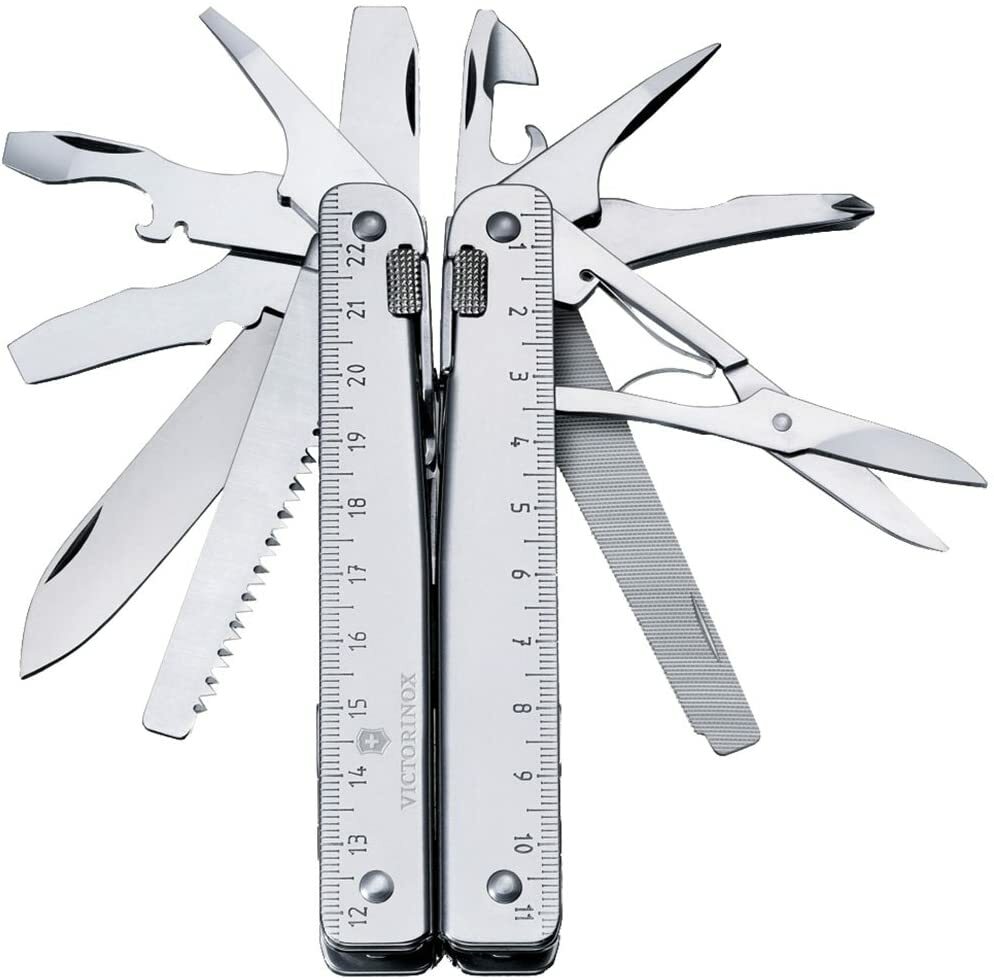 SwissTool X in Nylonetui Silver From Japan New
