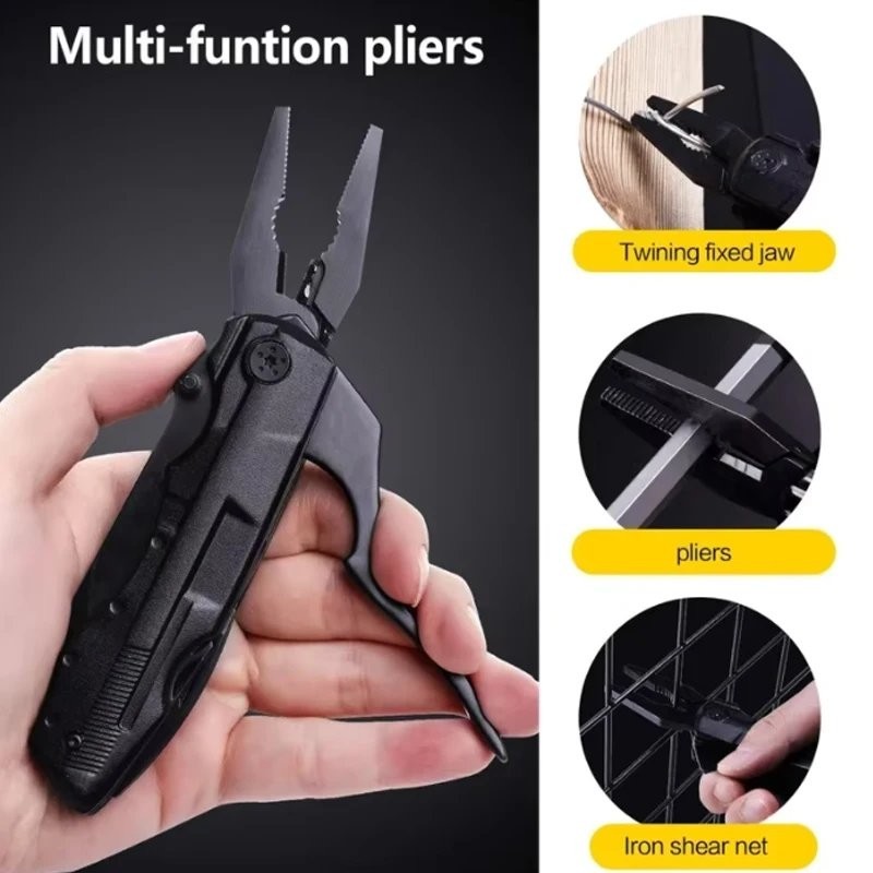 Folding Pliers Multi-functional Emergency Tool Manual Family Survival Screwdrive