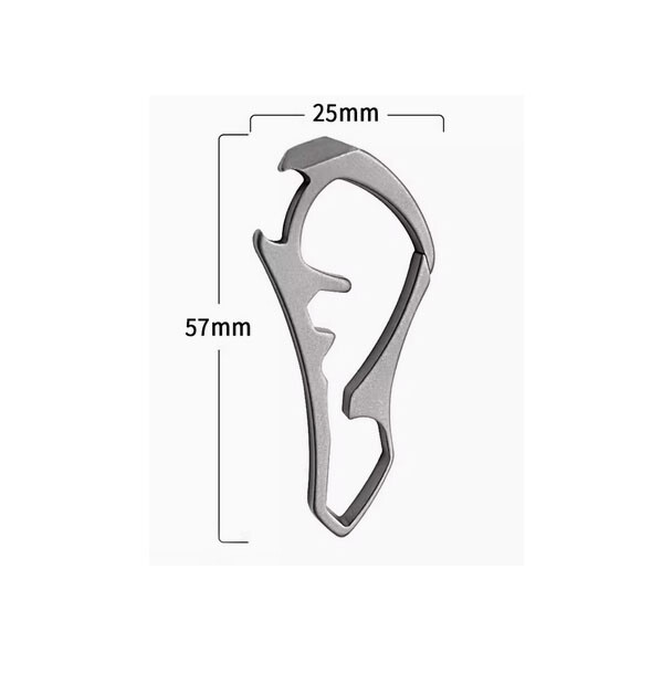 Outdoor Titanium Alloy Keychain Portable Multifunctional Car Pendant EDC Tool