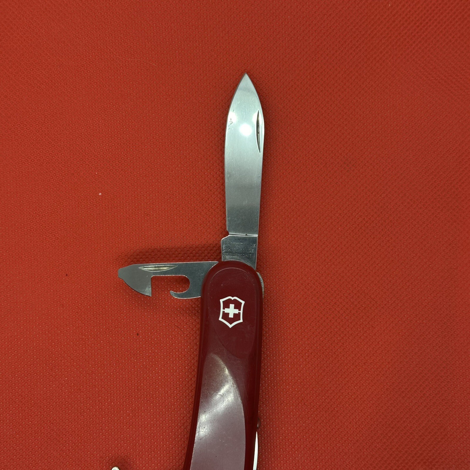 Red Victorinox Delemont Evolution 14 Swiss Army Knife- hunt, hike, fish, EDC!