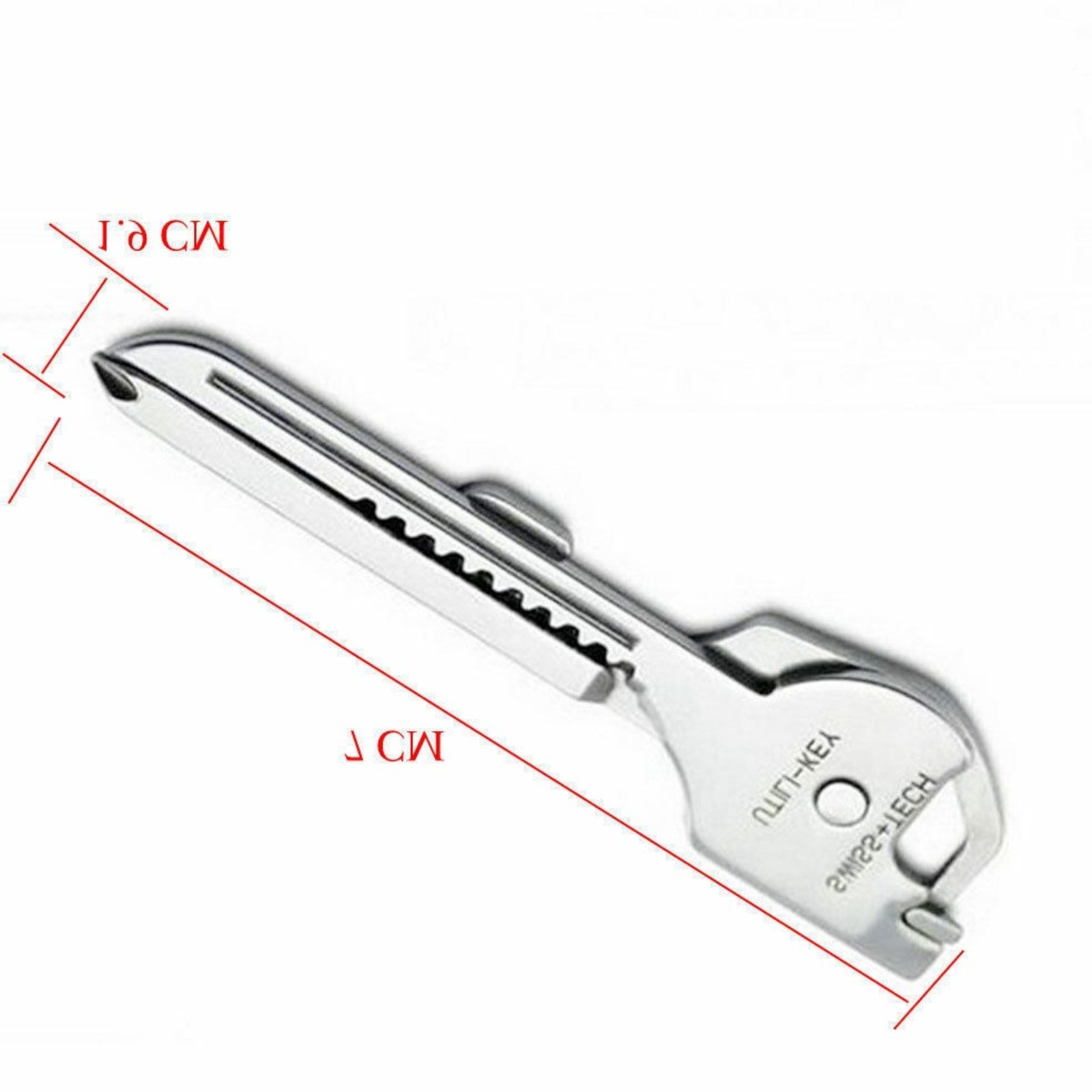 Pocket Multi-Tools Stainless Steel 6 In 1 Swiss+Tech Utili-Key Keyring Keychain