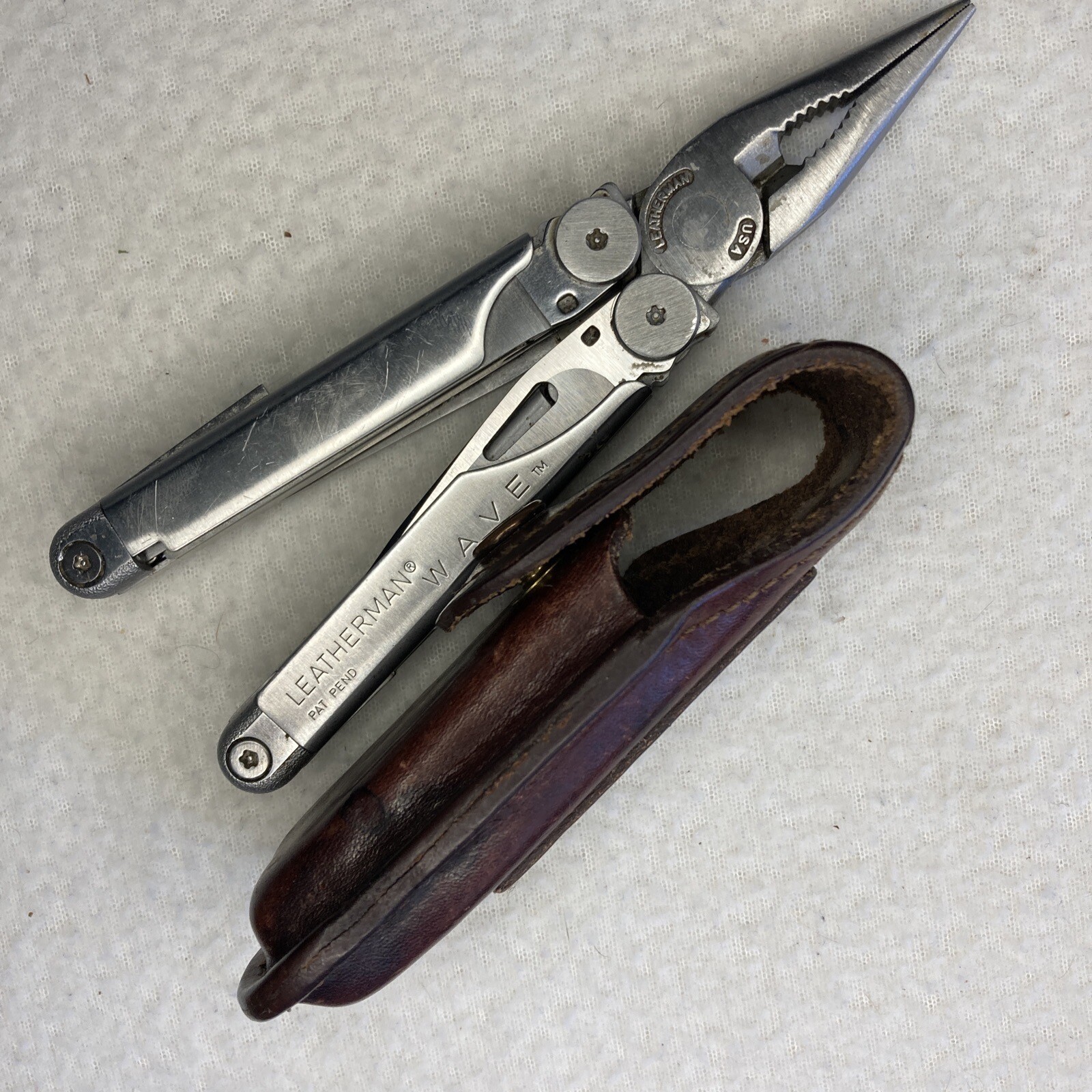 Leatherman Wave Pocket Survival Multi Tool Set Toolkit Leather Sheath Original