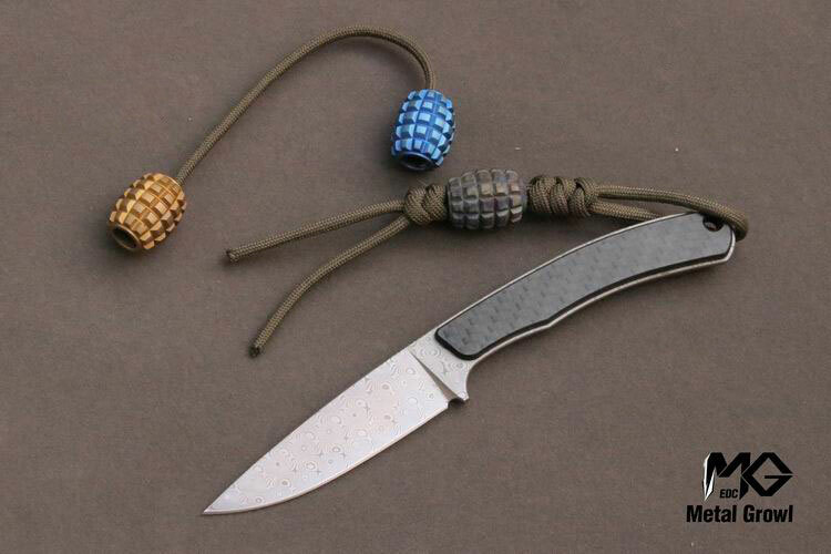 MG Titanium Alloy Begleri Parachute Cord Tool Lanyard Bead Keychain Pendant