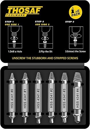 THOSAF Damaged Screw Extractor Set, Fathers Day Gifts for Men