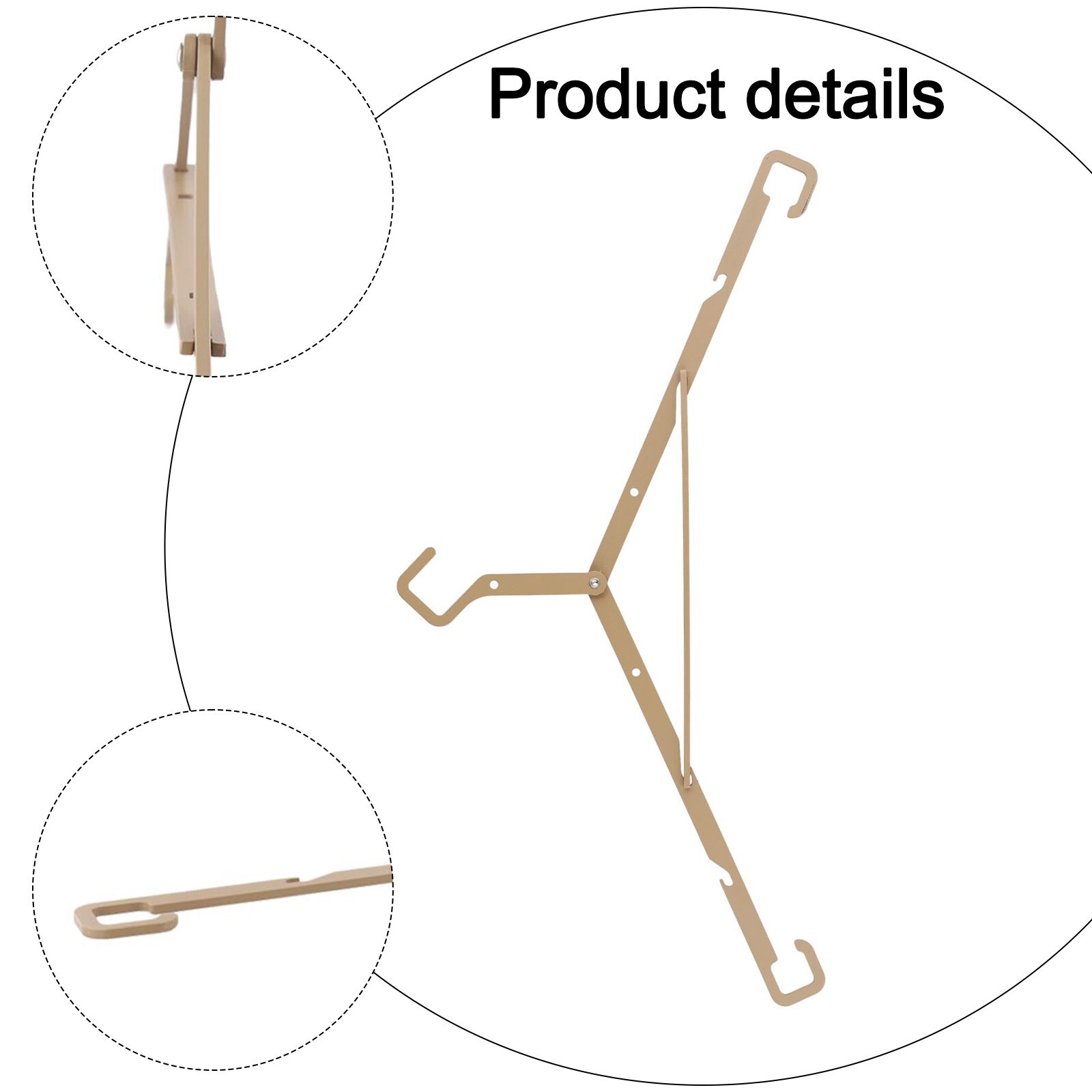 Iron Foldable Clothes Drying Rack for Outdoor Camping Portable Metal Hanger