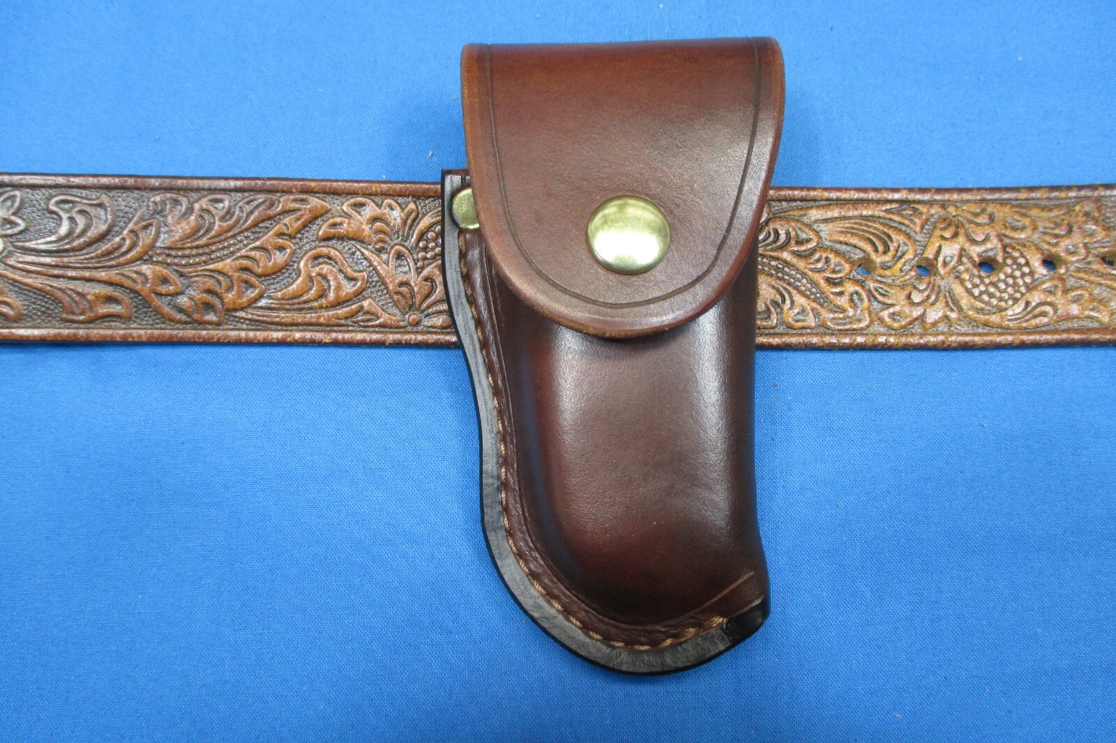 Leather Sheath LEATHERMAN WAVE MULTI TOOL, Holster Shaped, WITH STEEL BELT CLIP