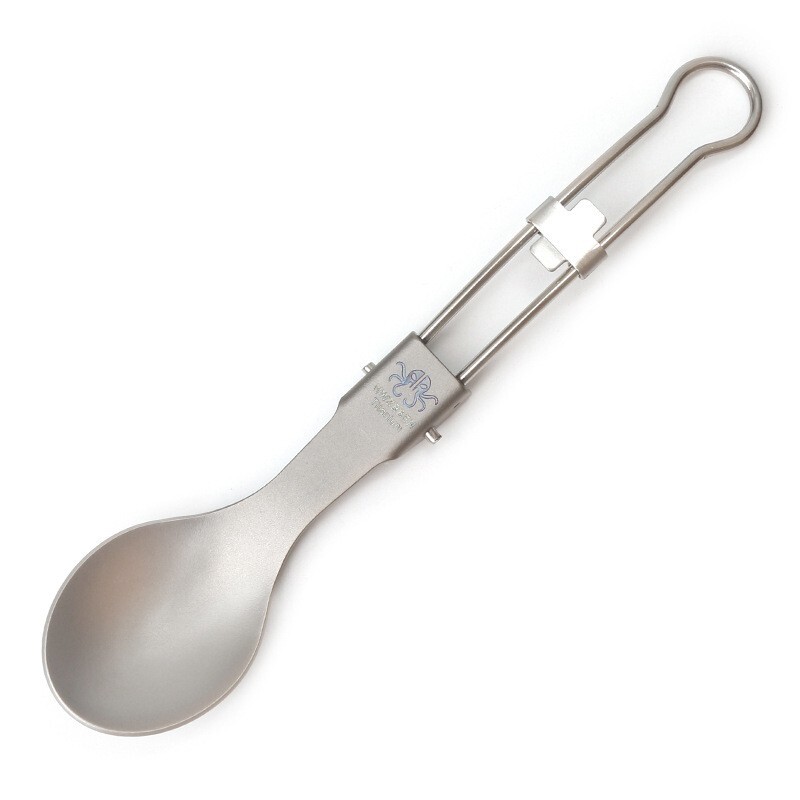 Titanium Folding Spork Spoon Knife Three-piece Sets Portable EDC Outdoor Camping